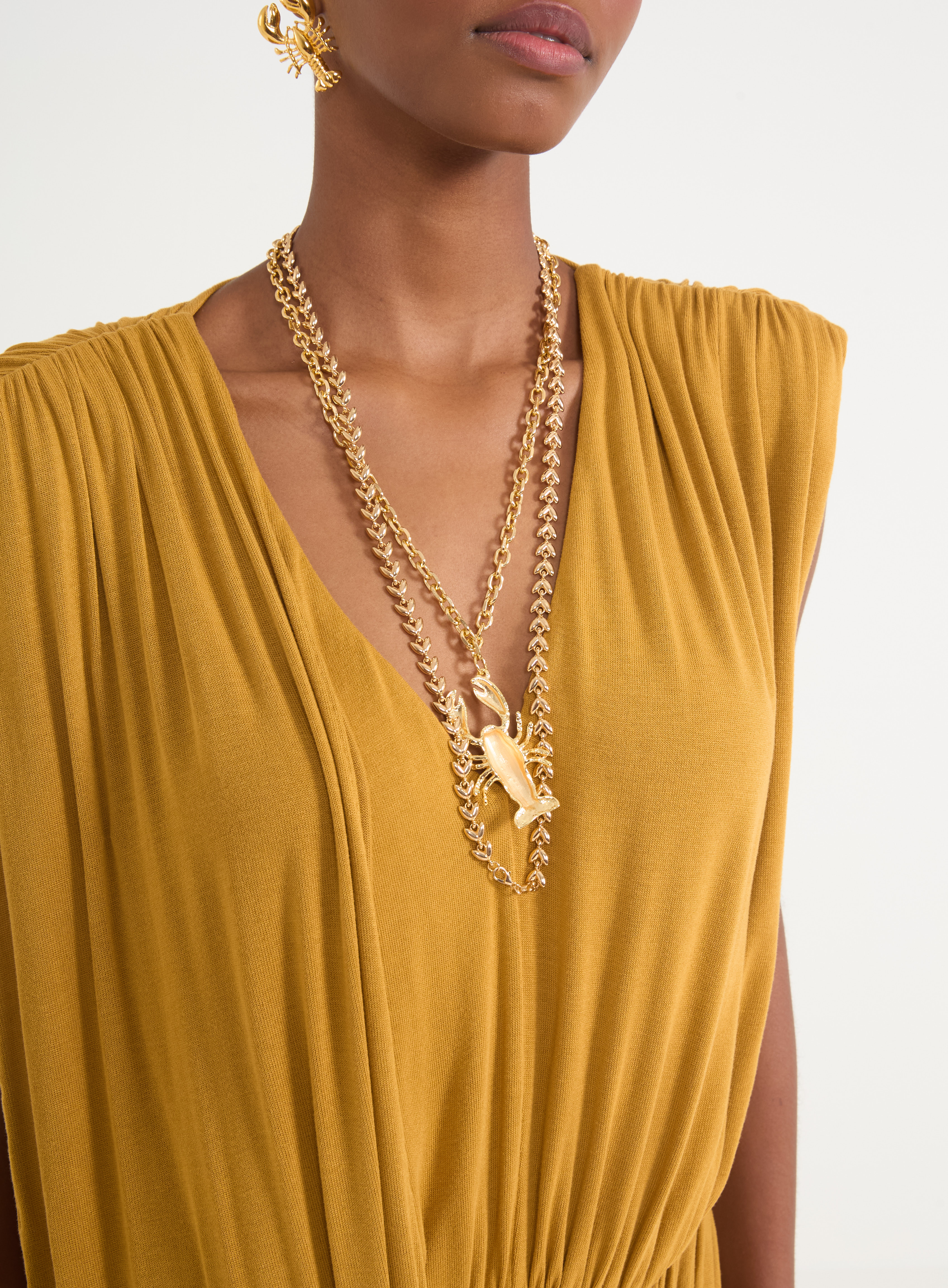 VESTIDO COLCCI M AMARELO OLD GOLD