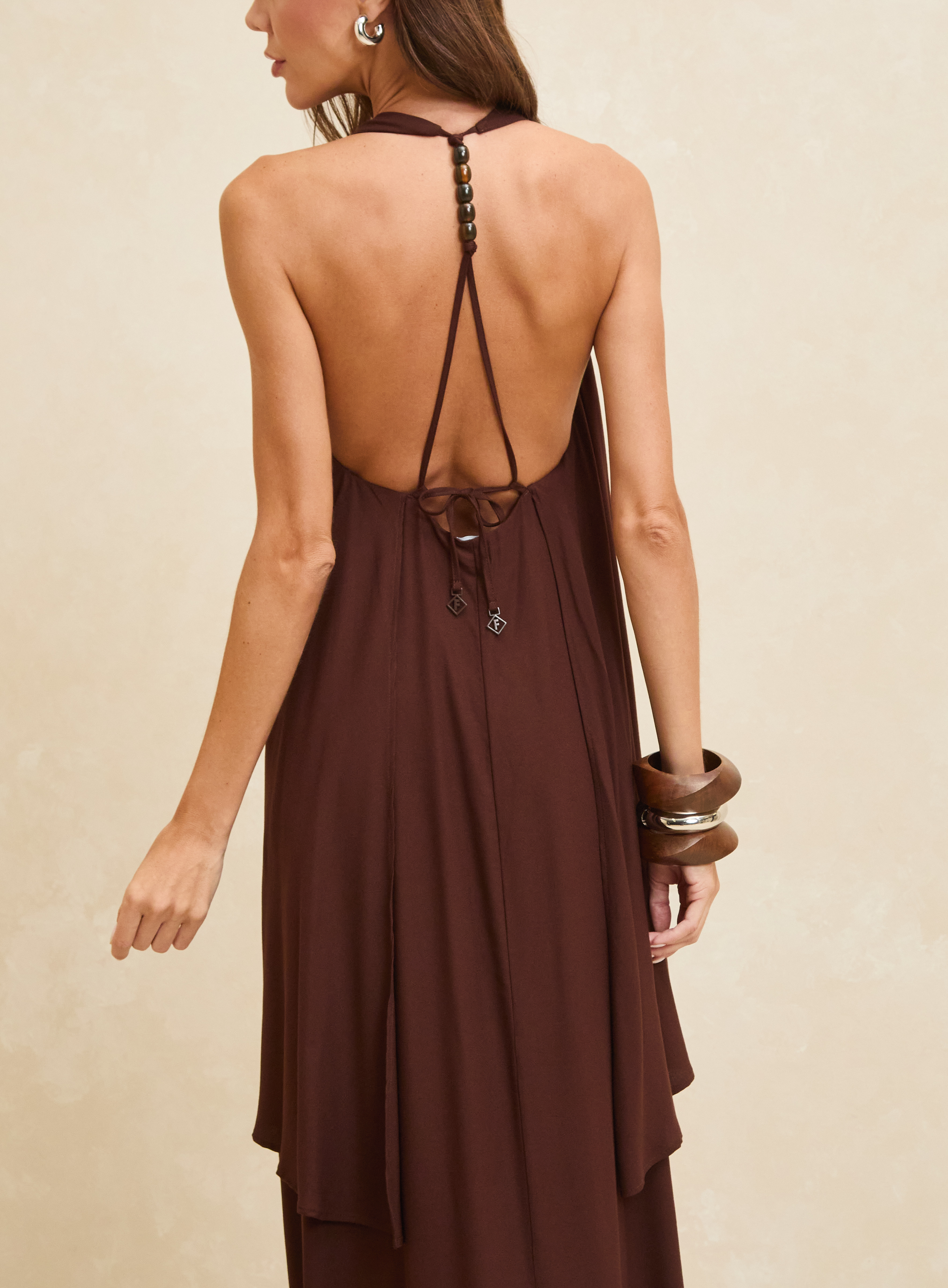 VESTIDO FORUM M MARROM CUMIN