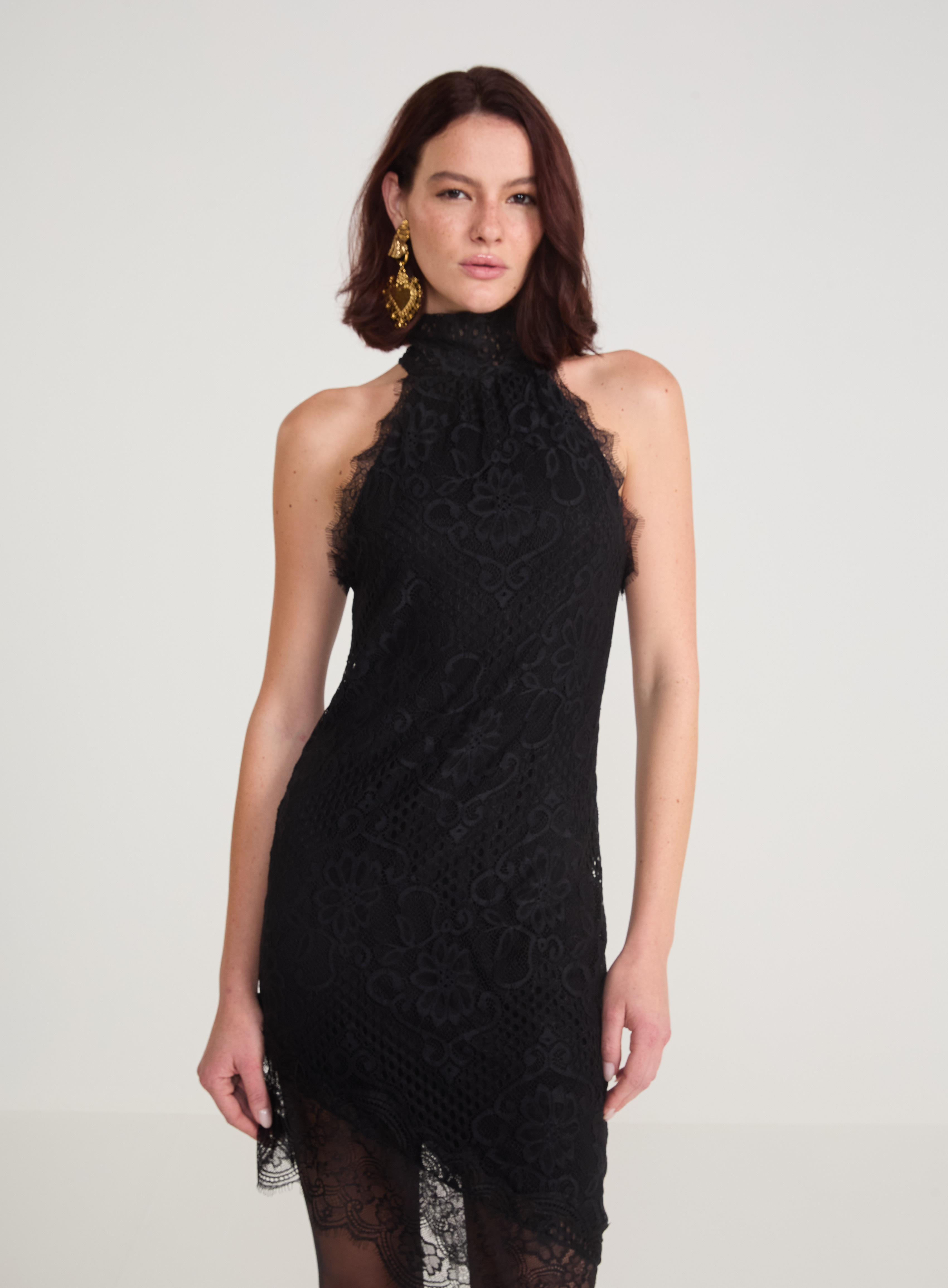 VESTIDO RENDA M PRETO