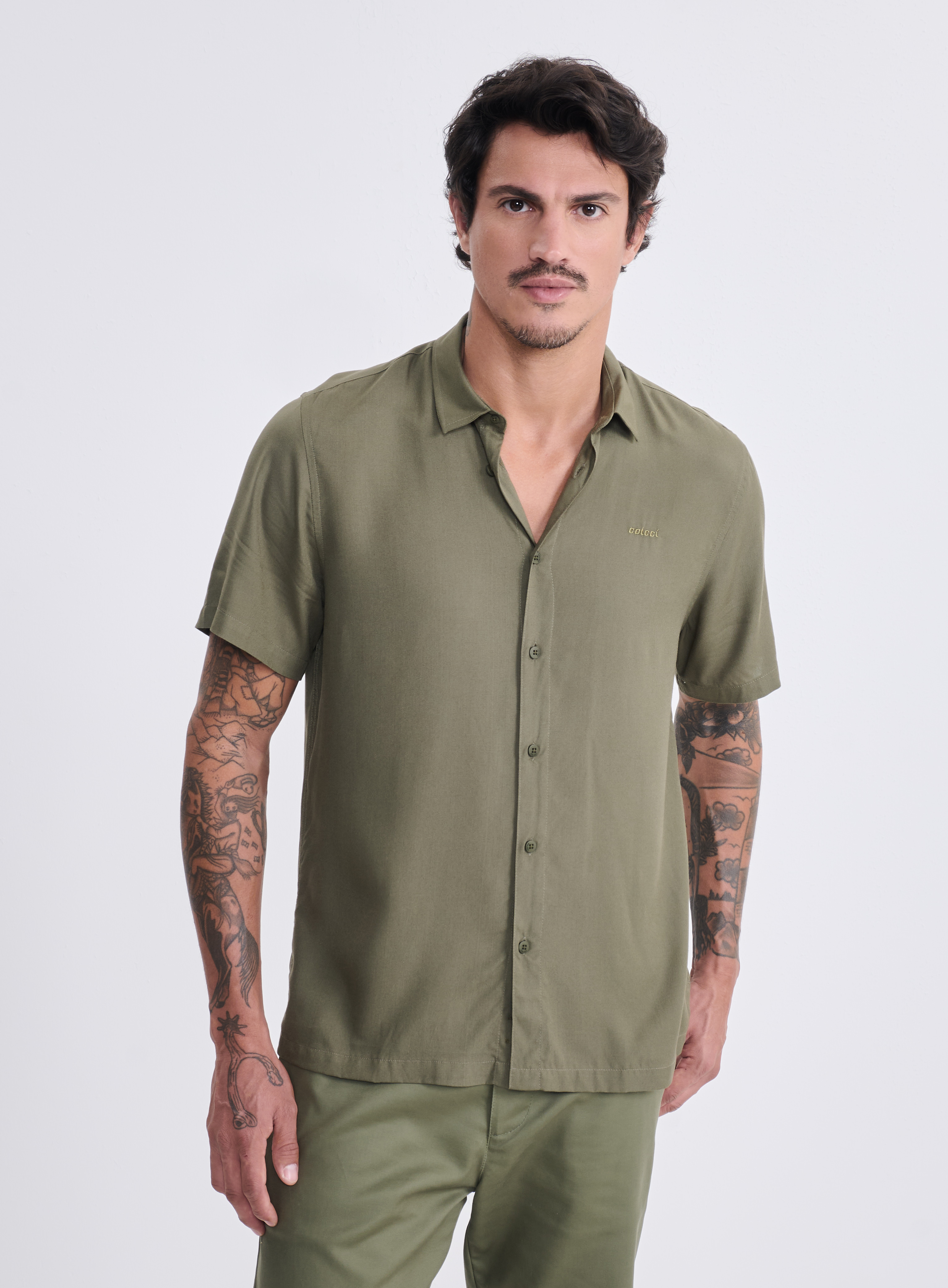 CAMISA RELAX M BEGE WOOL