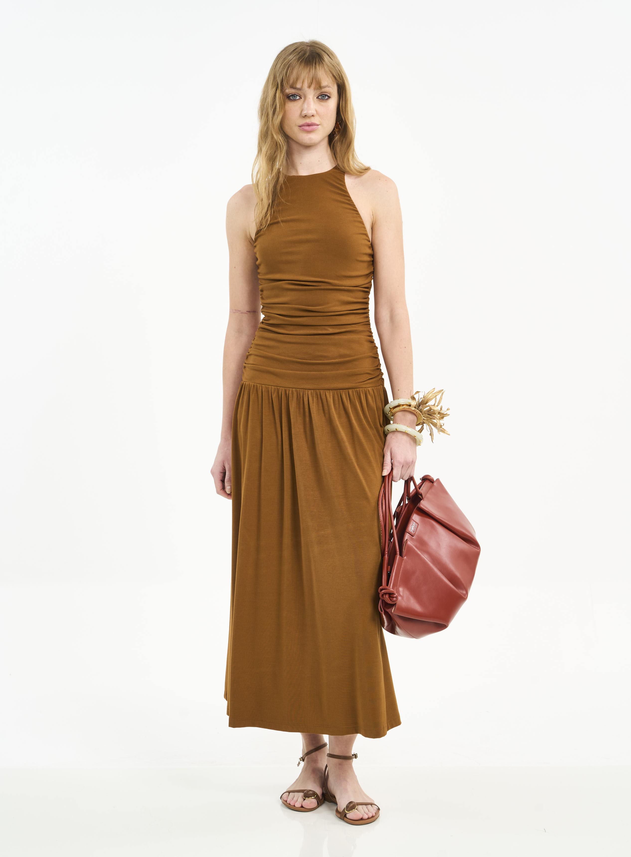 VESTIDO COLCCI M MARROM DROME