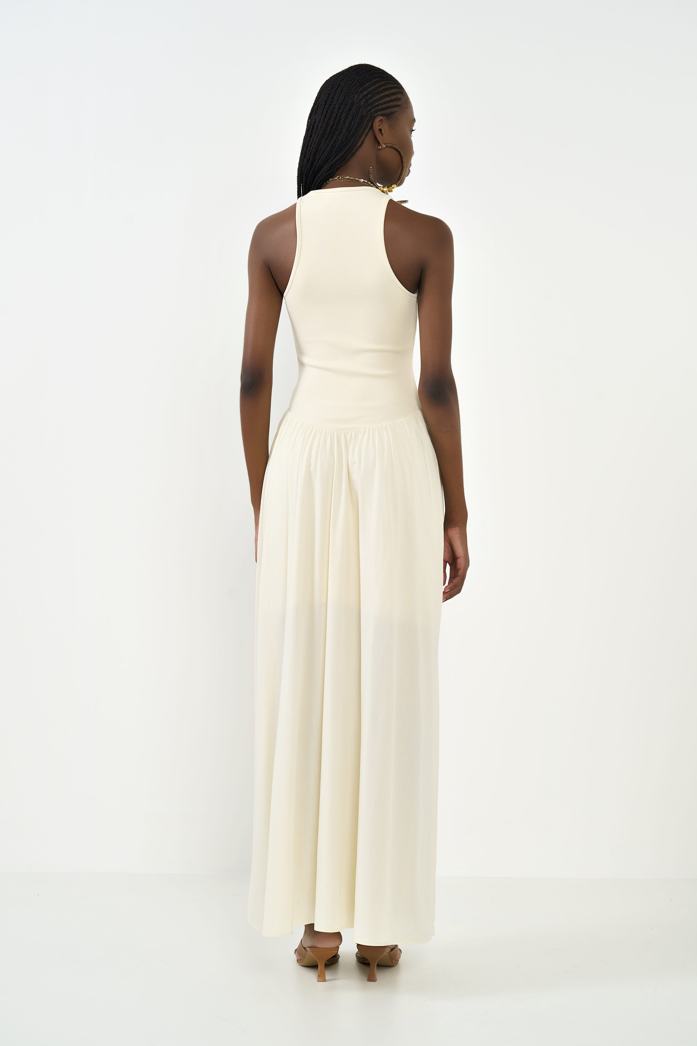 VESTIDO COLCCI G BEGE LEBLANC
