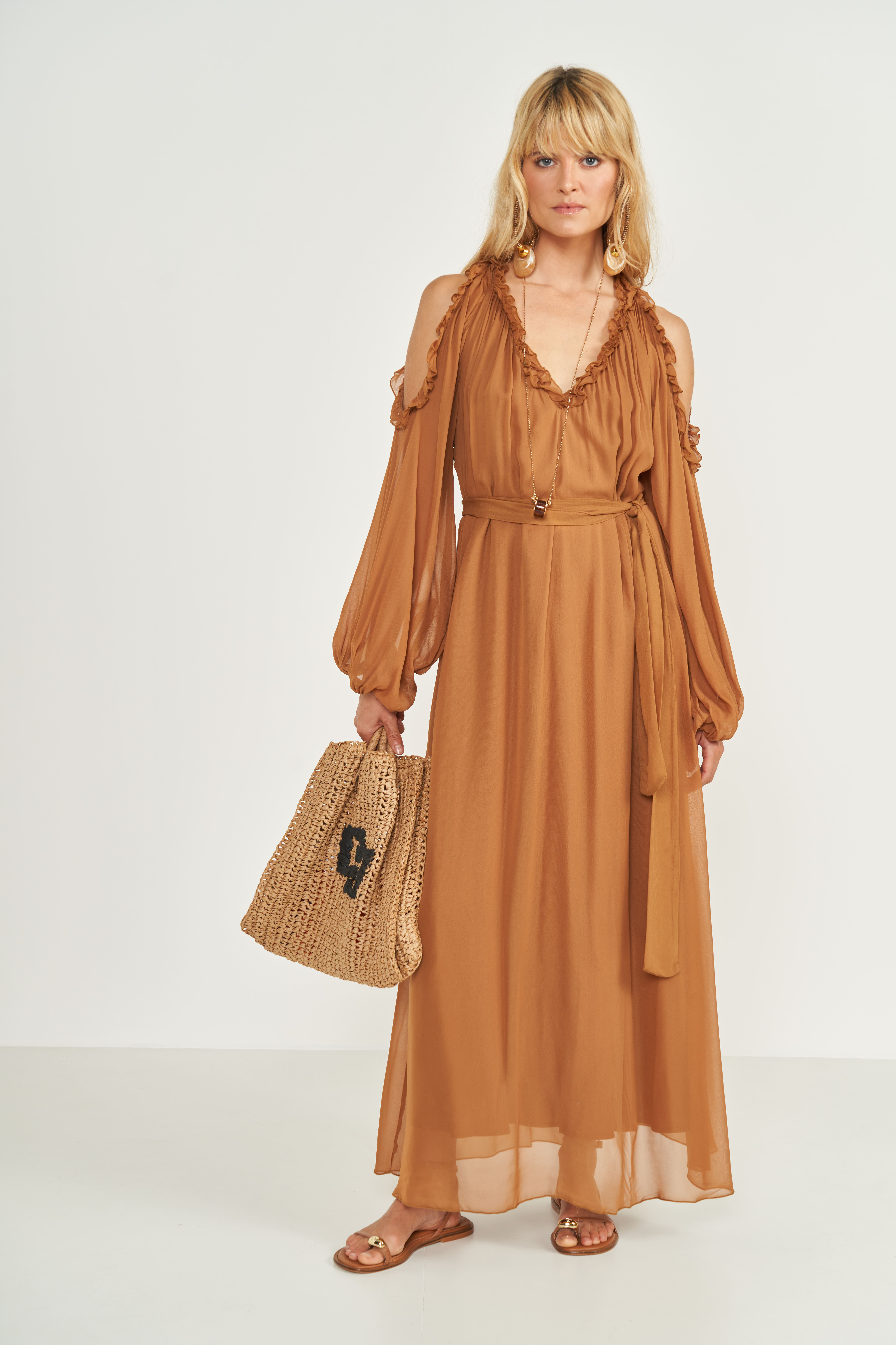 VESTIDO COLCCI G MARROM EVERMORE
