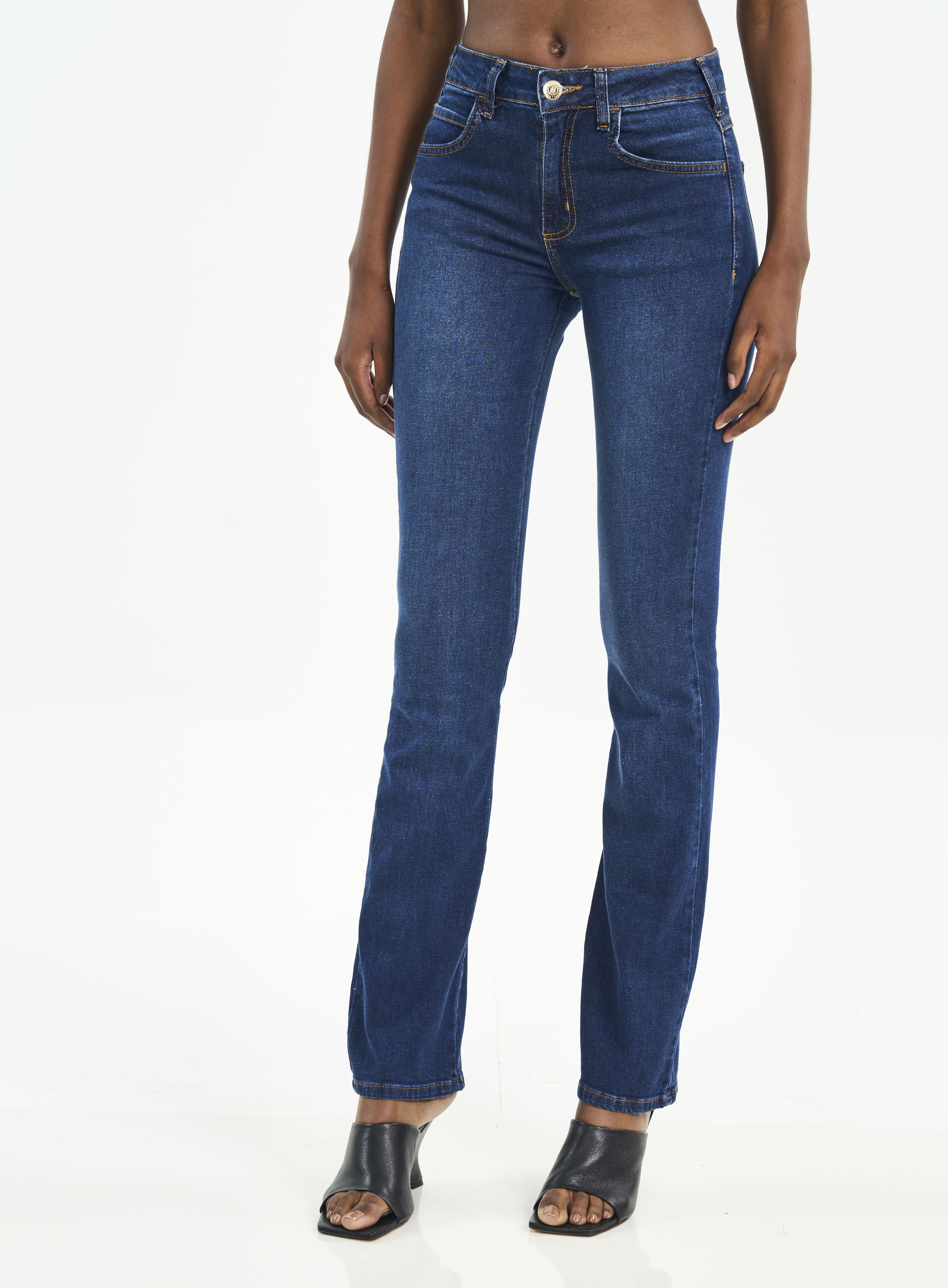 CALÇA JEANS BIA RETA 34 INDIGO