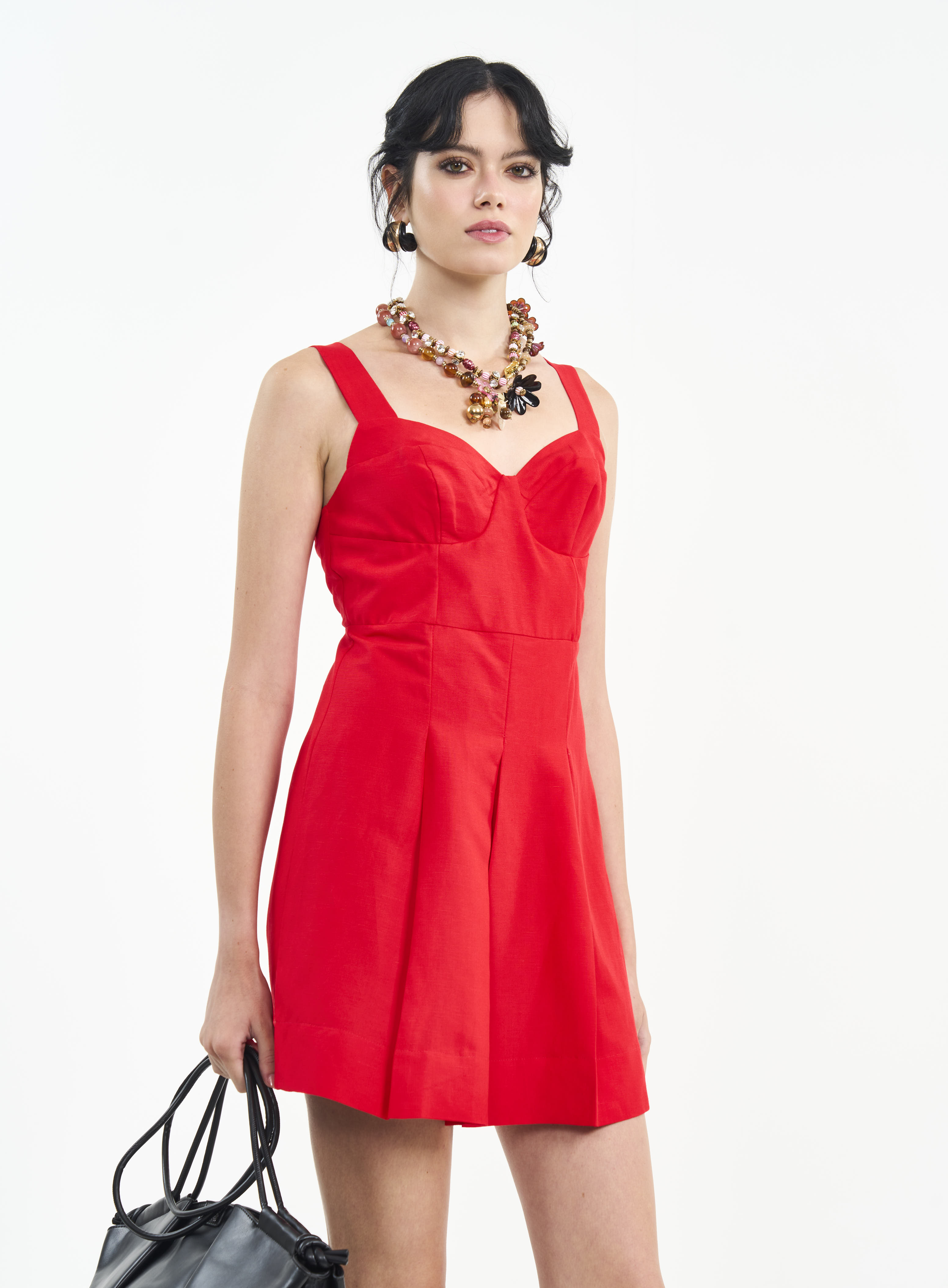 VESTIDO LINHO G VERMELHO LUXURY