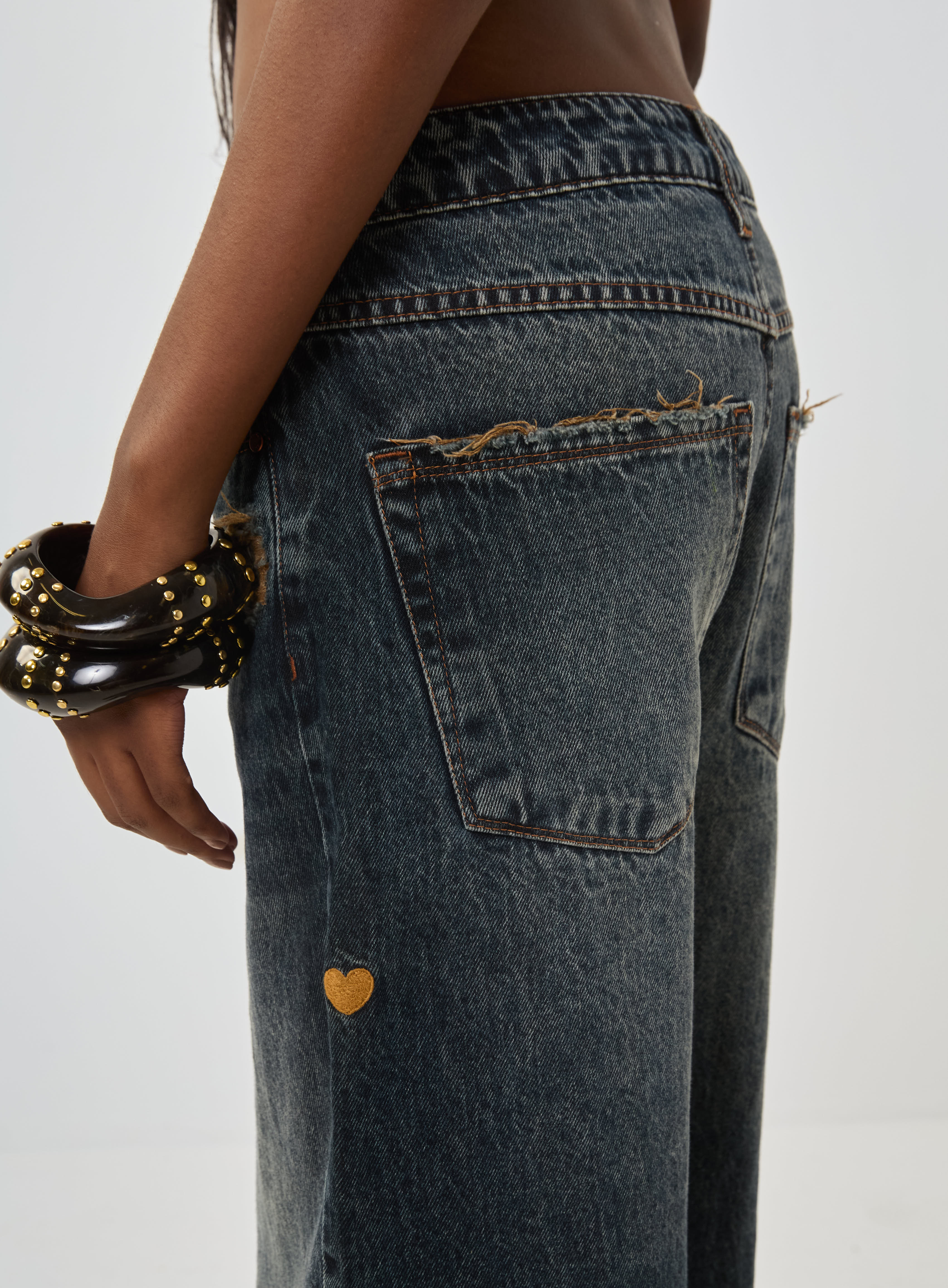 CALÇA JEANS BRUNA LOW 42 INDIGO