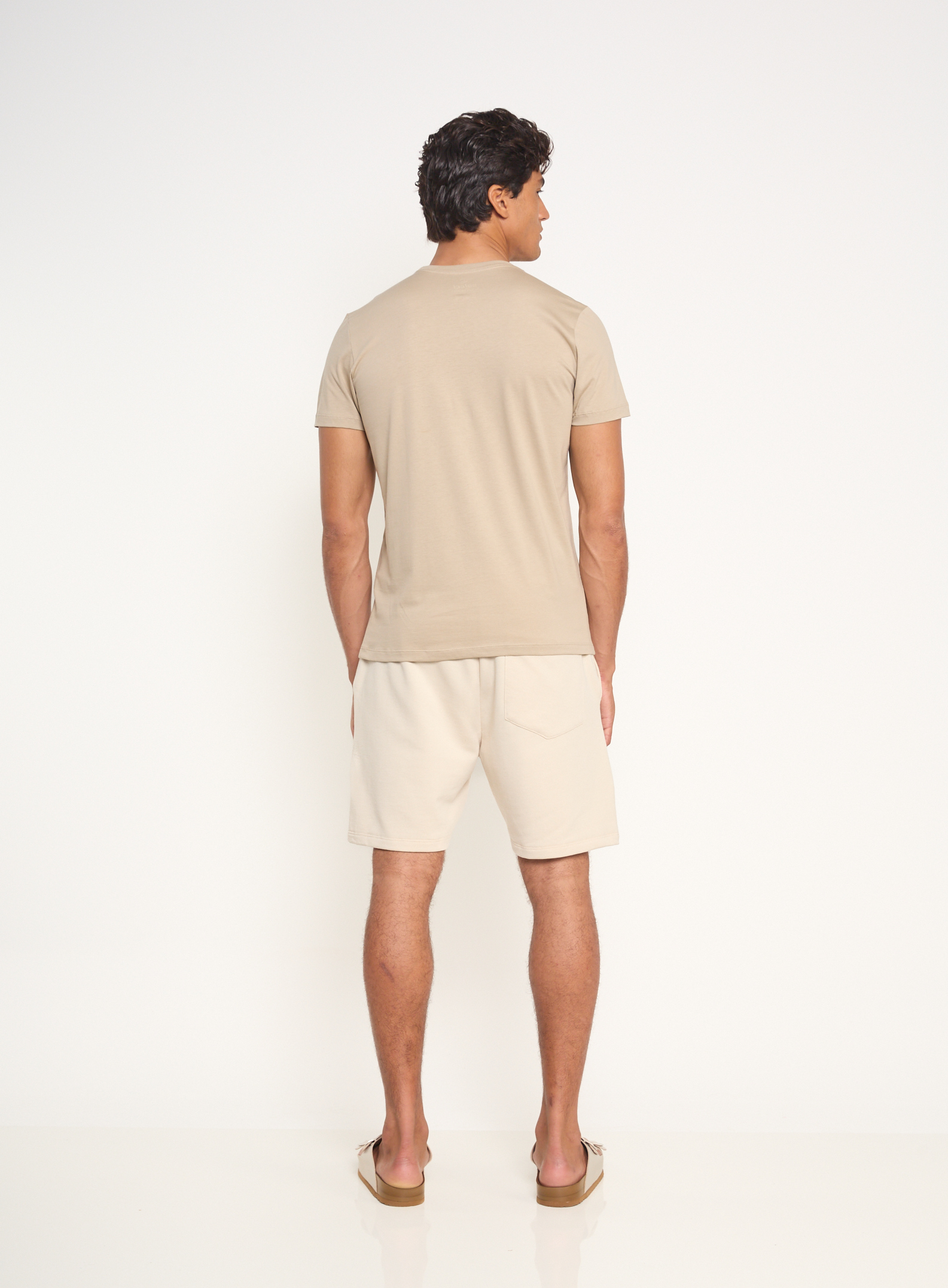 BERMUDA MOLETOM G BEGE TAUPE
