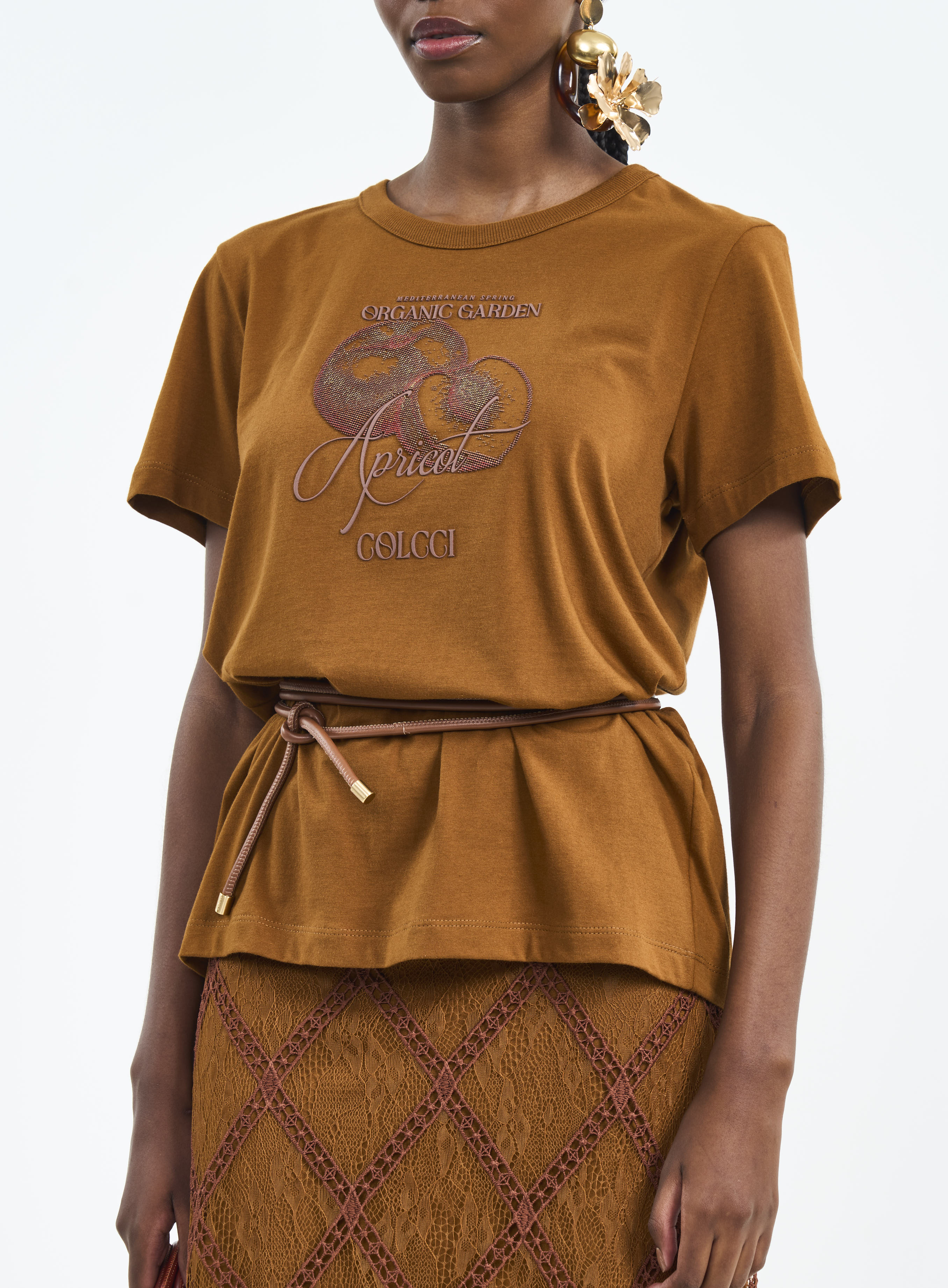 CAMISETA ESTAMPADA M MARROM DROME