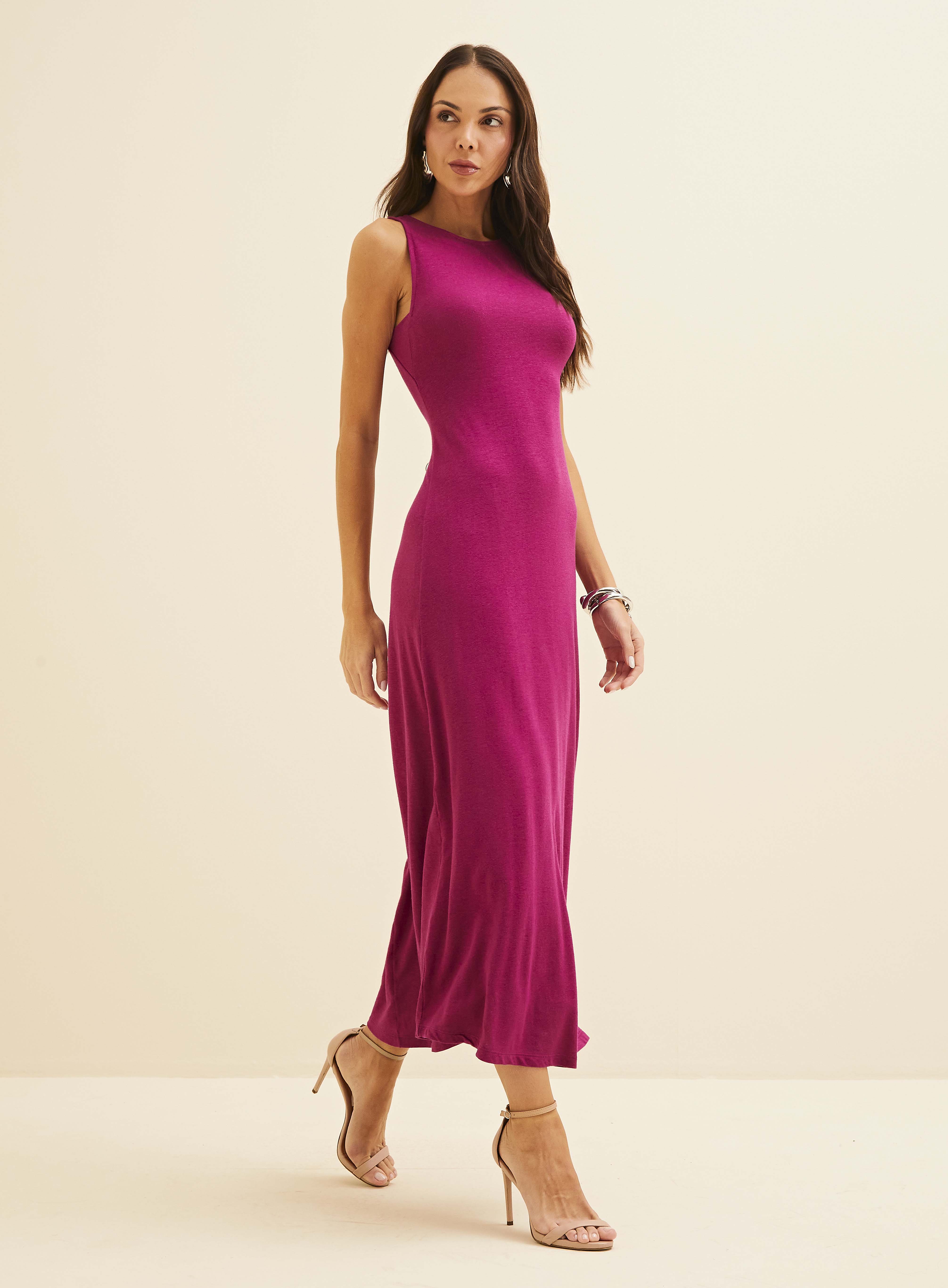 VESTIDO LINHO G MARROM TUILE