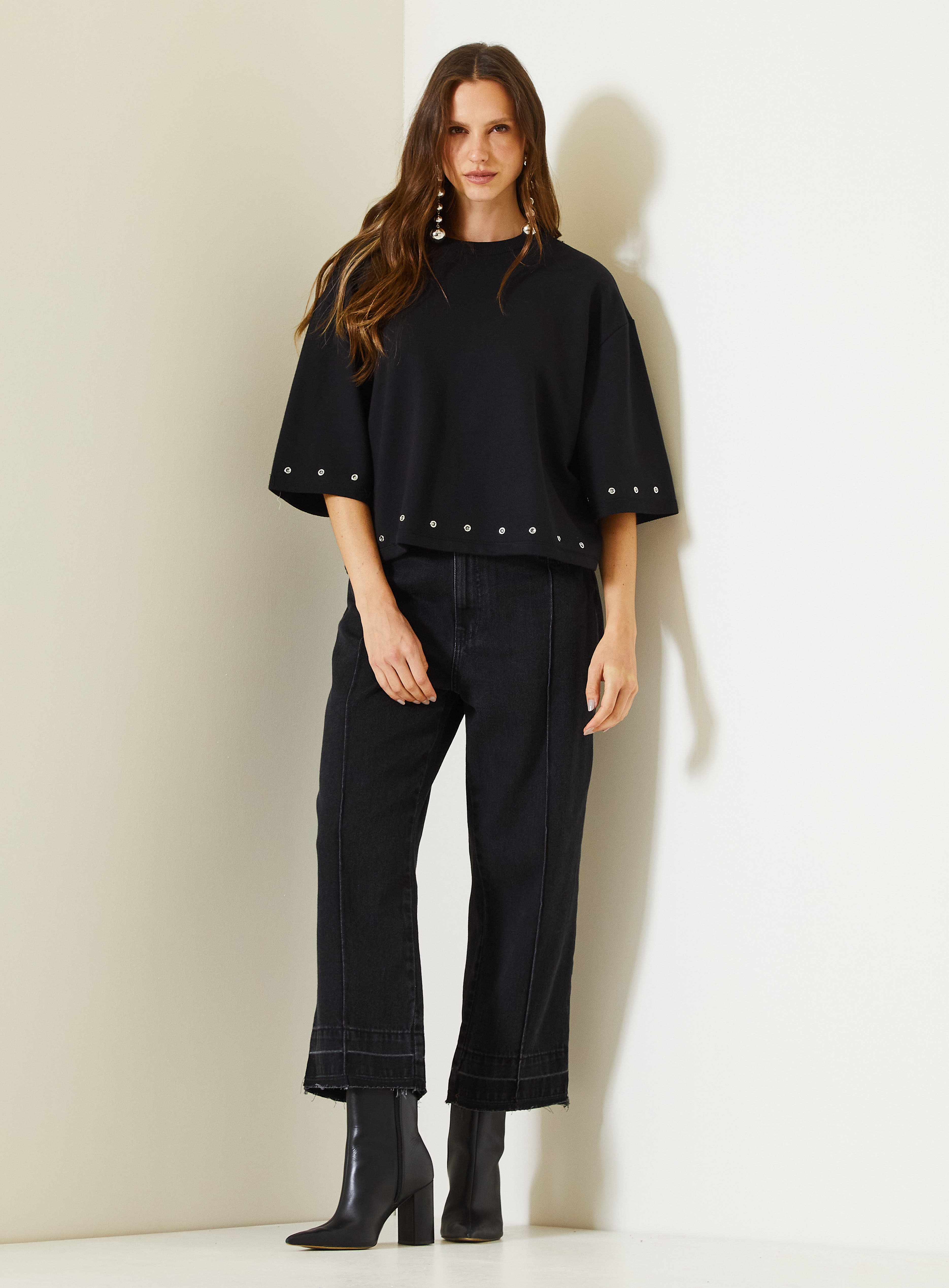 CALÇA JEANS CAROL 40 IND.PRETO