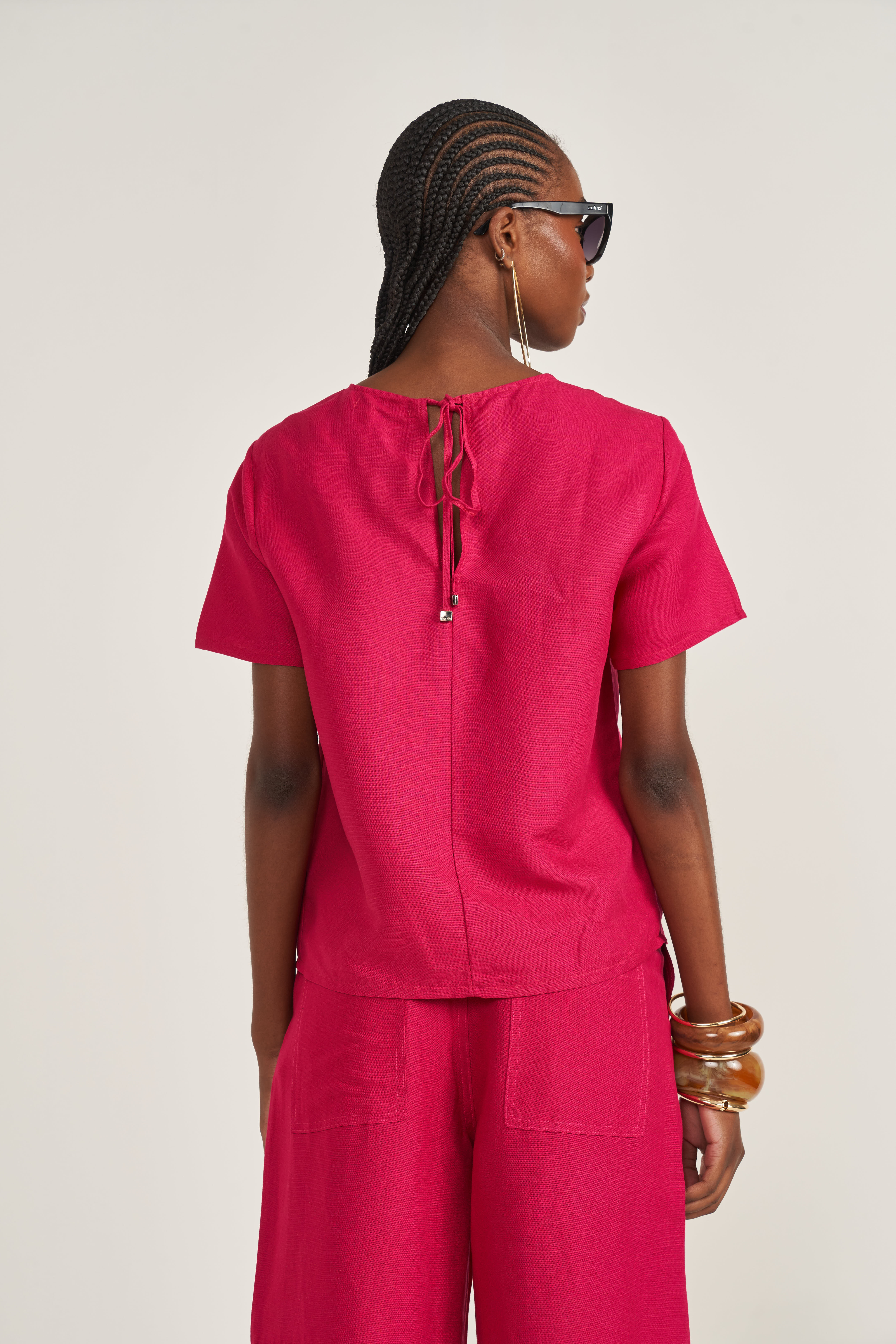 CAMISETA LINHO M ROSA PINK SOUQ