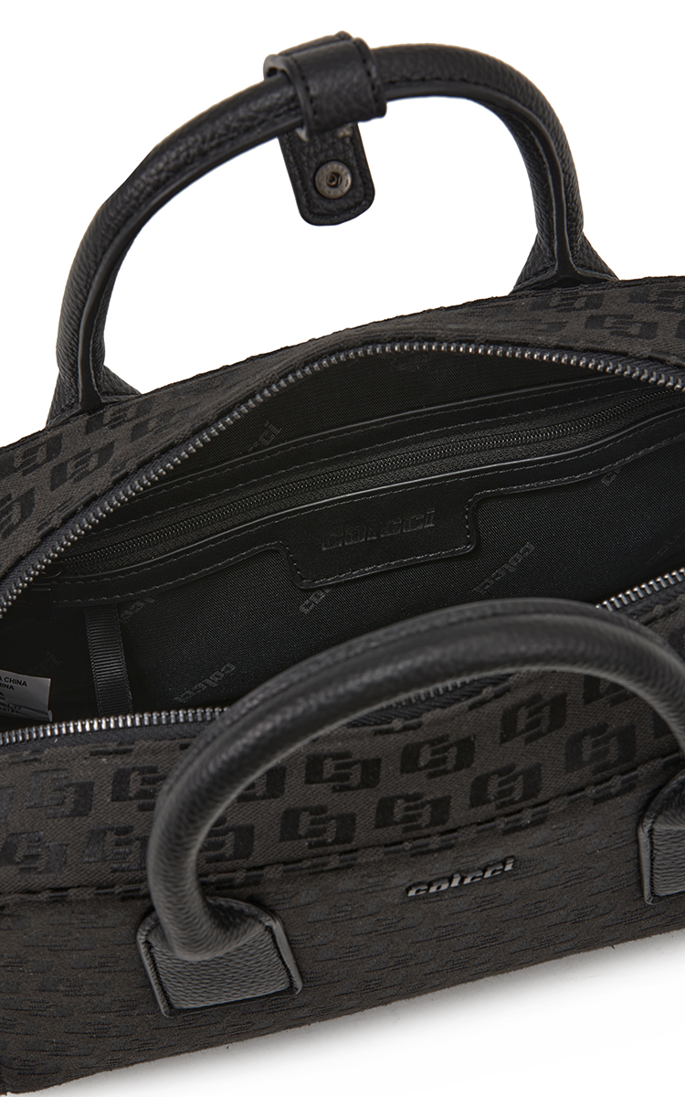 BOLSA COLCCI FEM BOWLING JACQUARD U PRETO