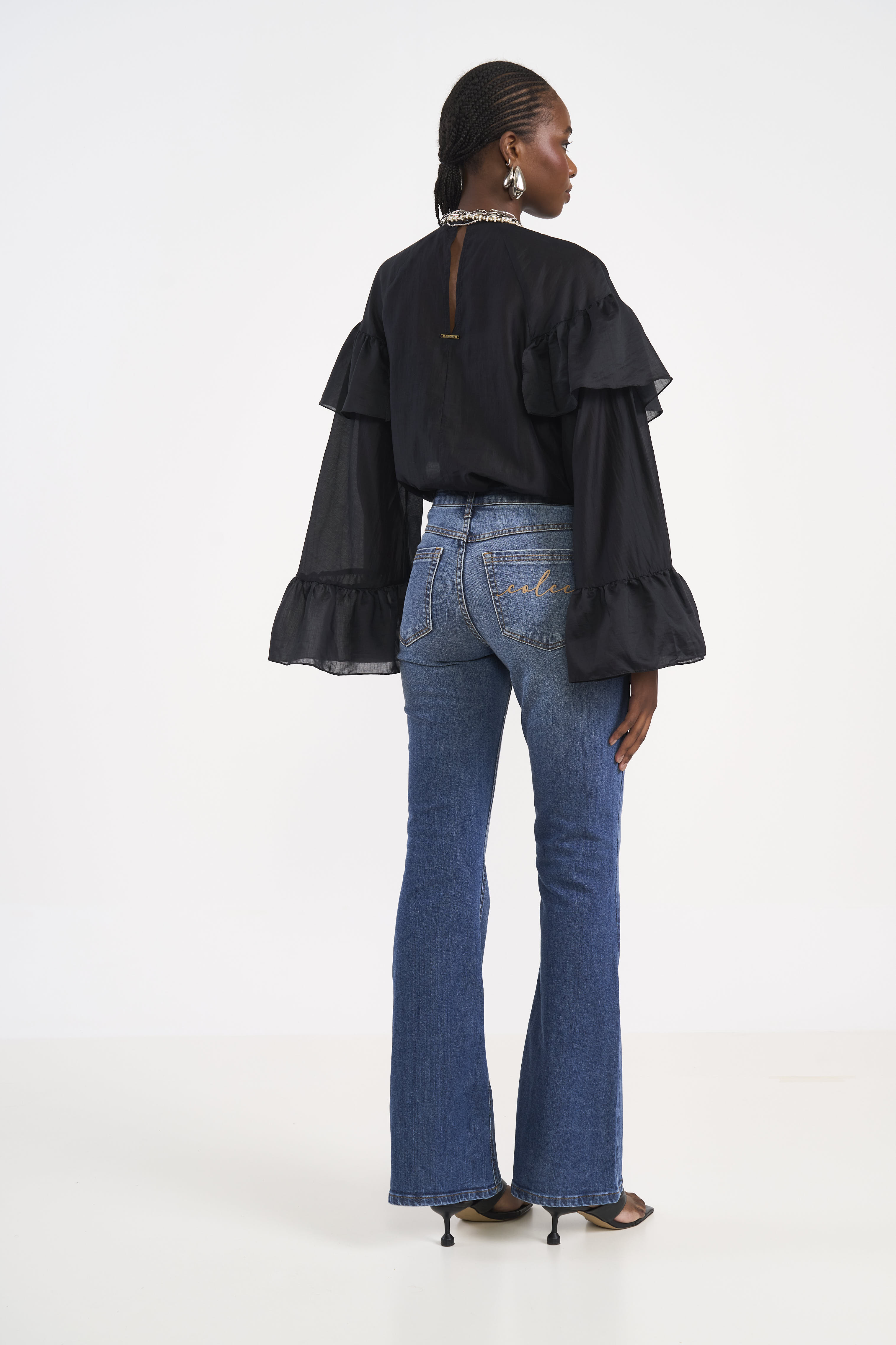 CALÇA JEANS BIA FLARE 46 INDIGO