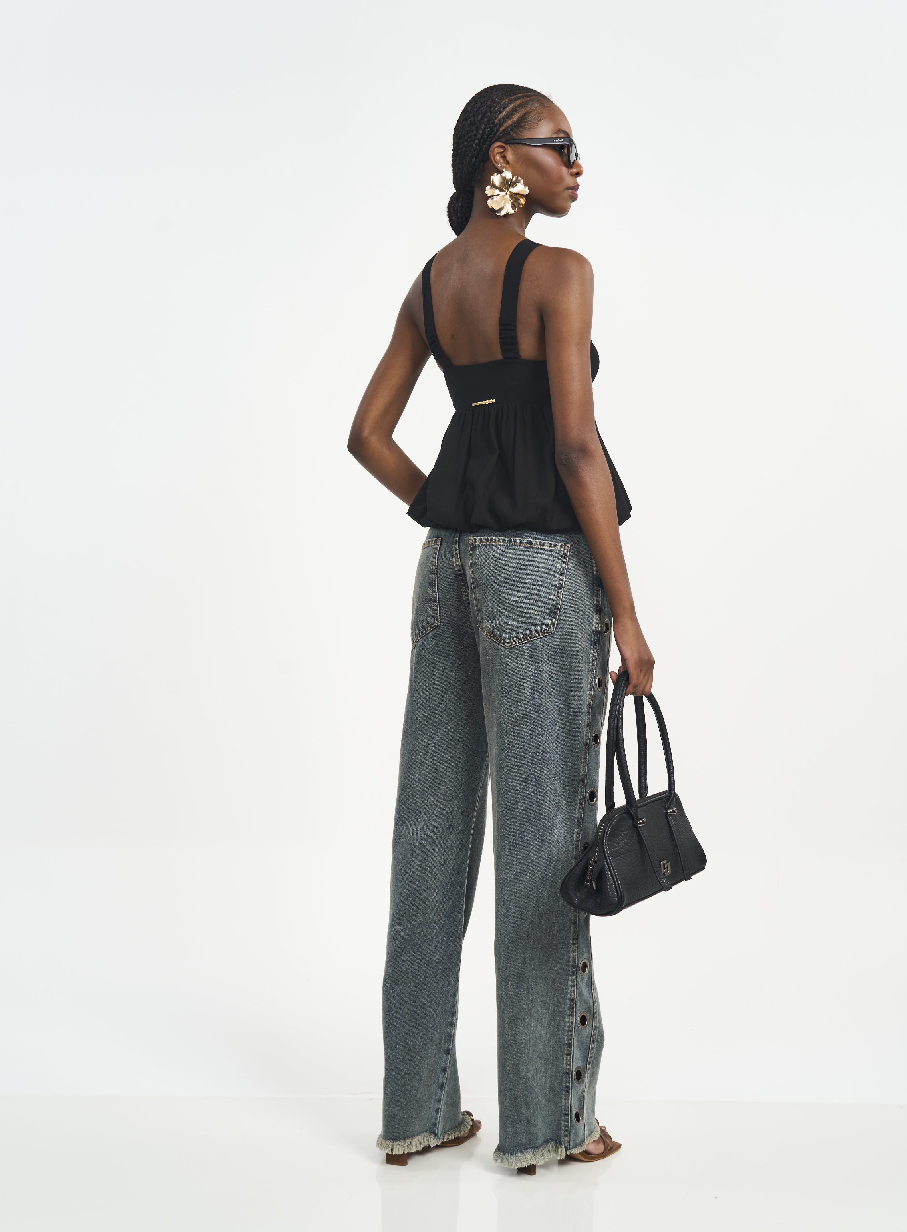 CALÇA JEANS LEONI LOW 38 INDIGO