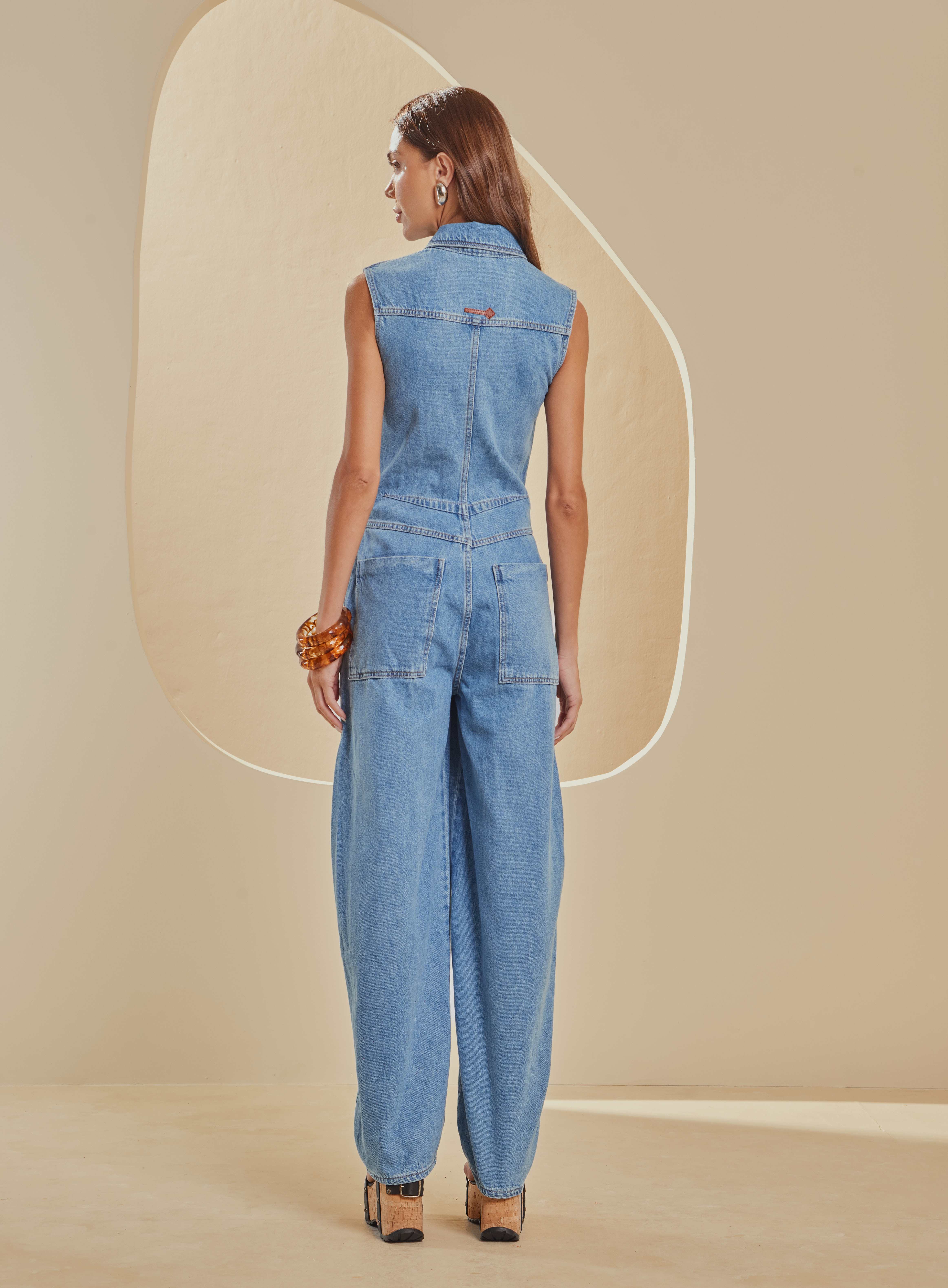 MACACÃO JEANS M INDIGO