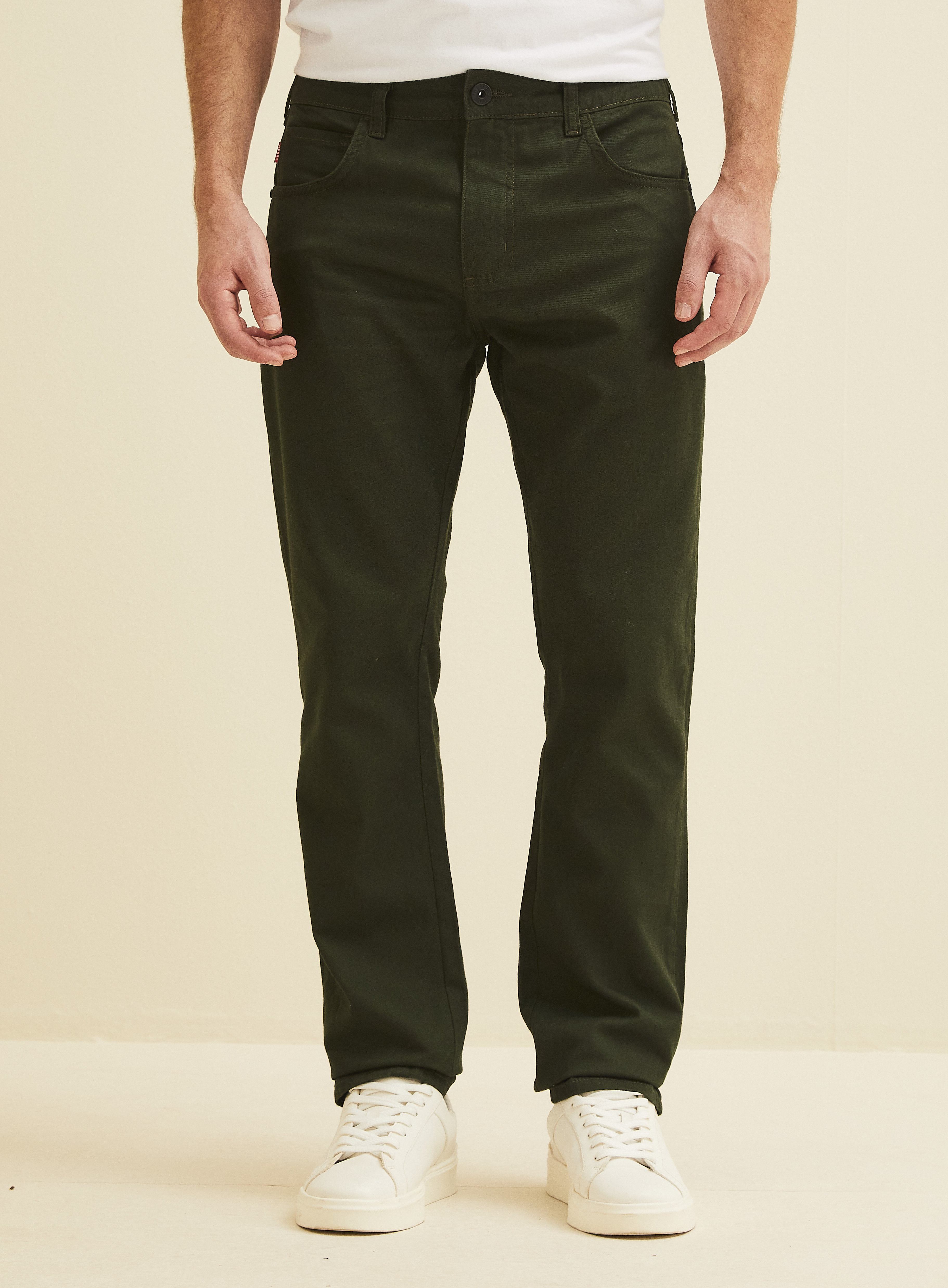 CALÇA SARJA PAUL SLIM 46 VERDE ALBERO
