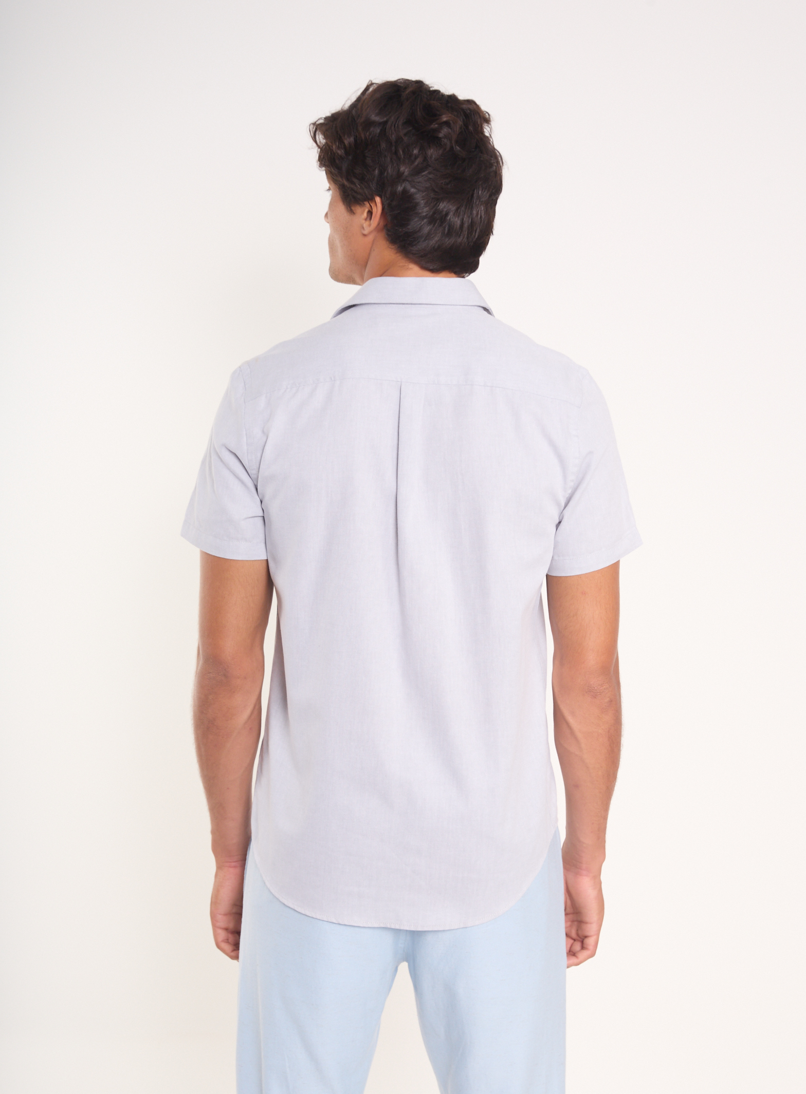 CAMISA RELAX G CINZA/BRANCO