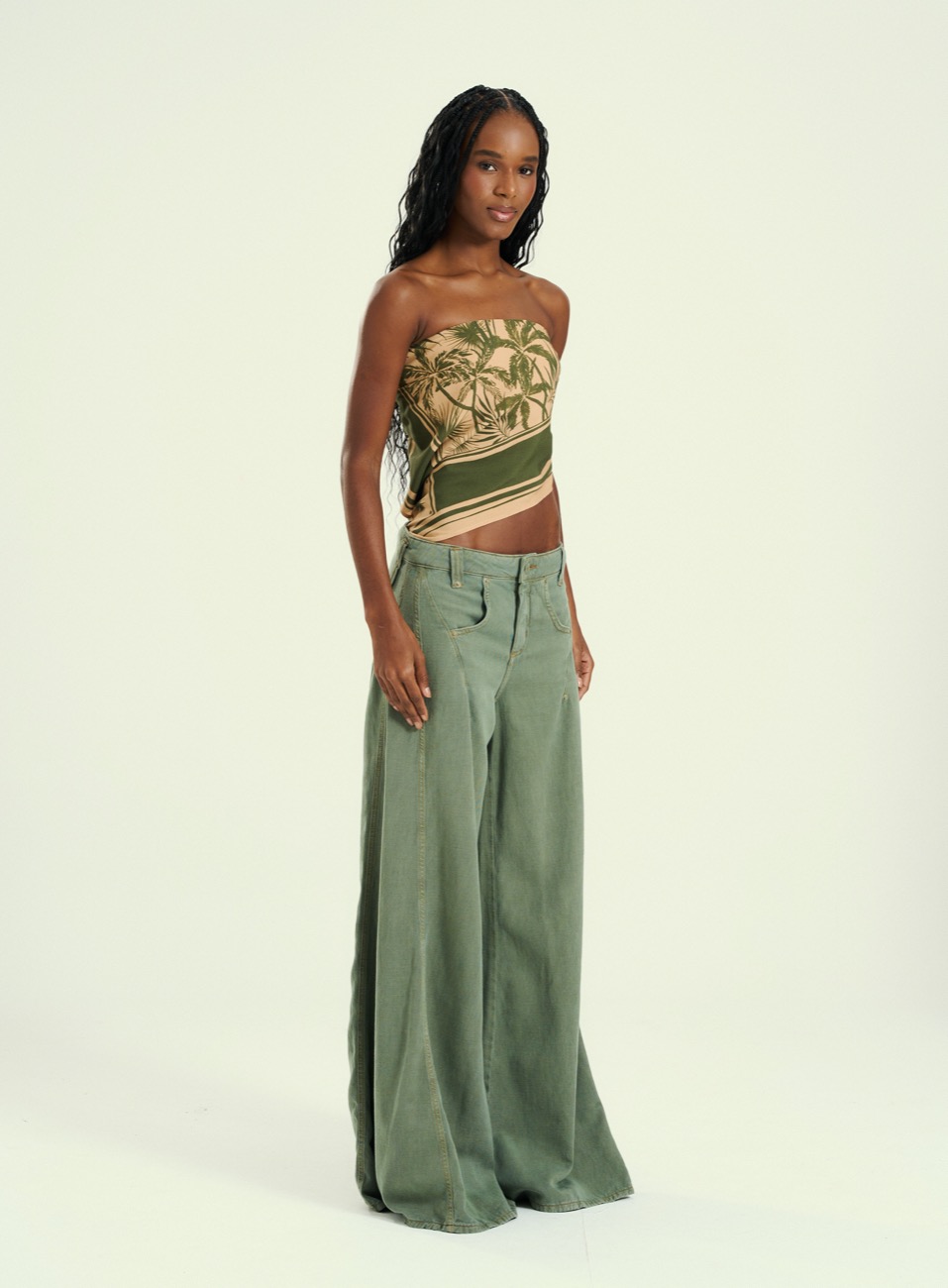 CALÇA SARJA BASIC COMFORT 36 VERDE CAPER