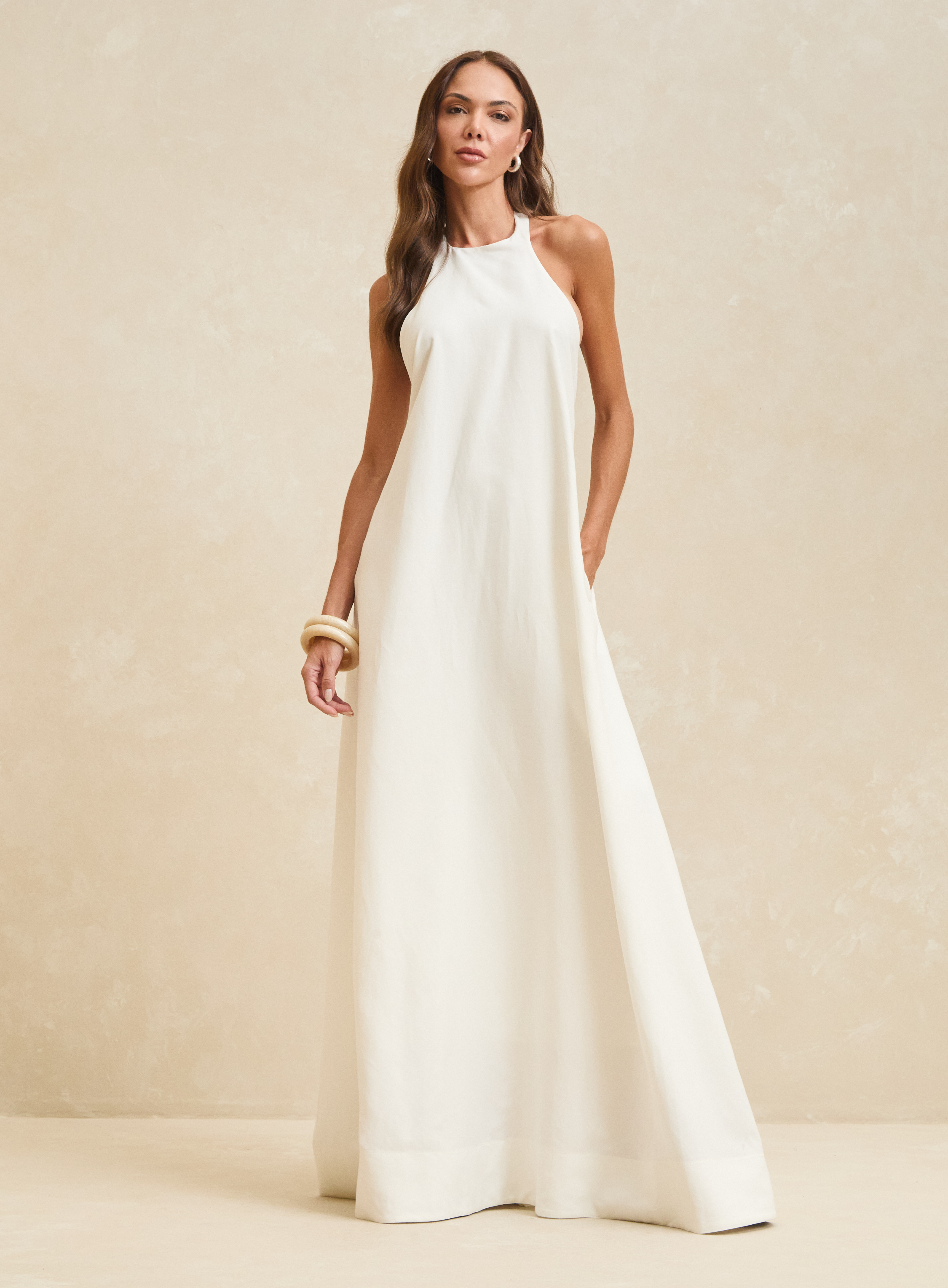 VESTIDO LINHO P OFF SHELL