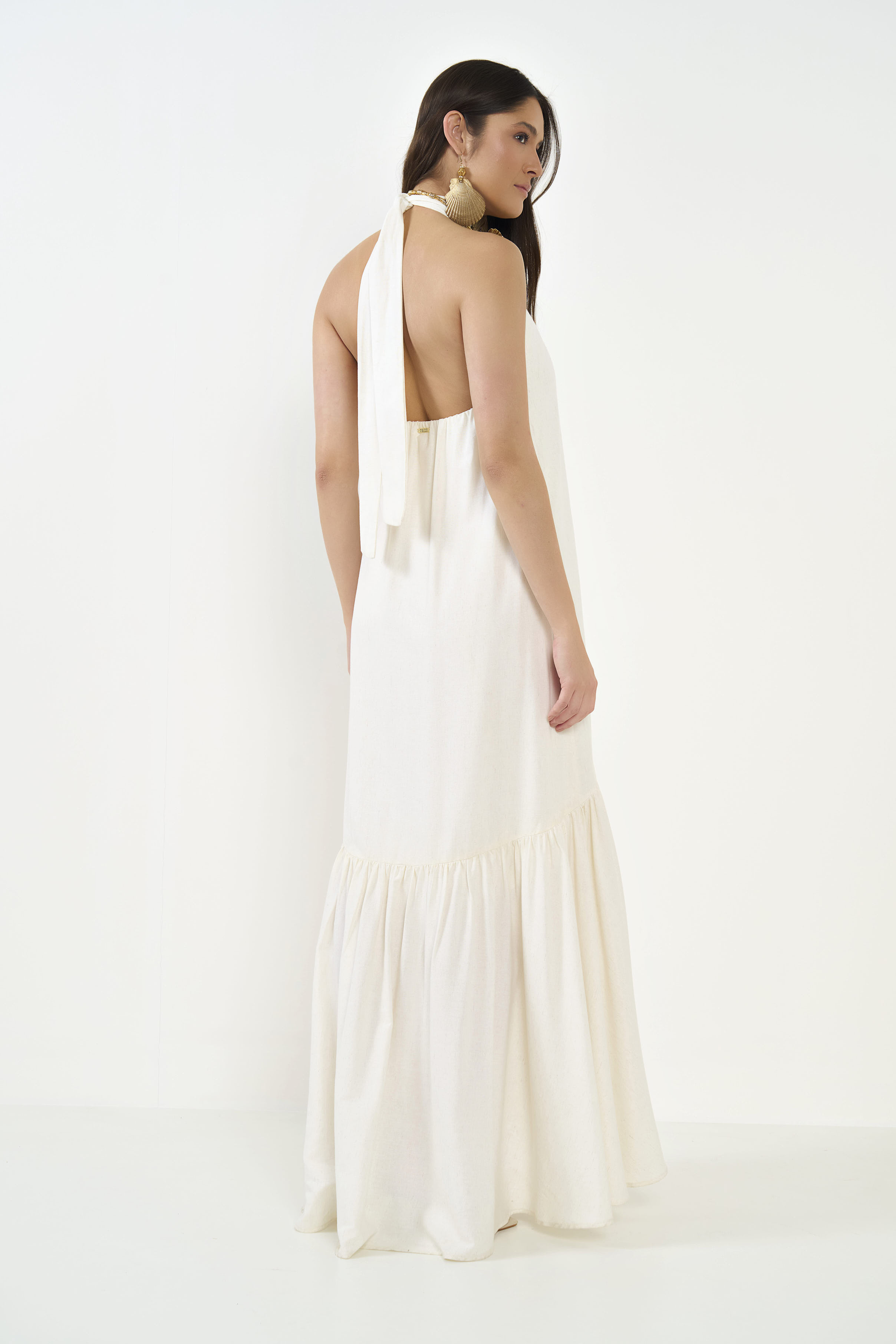 VESTIDO LINHO P OFF SHELL