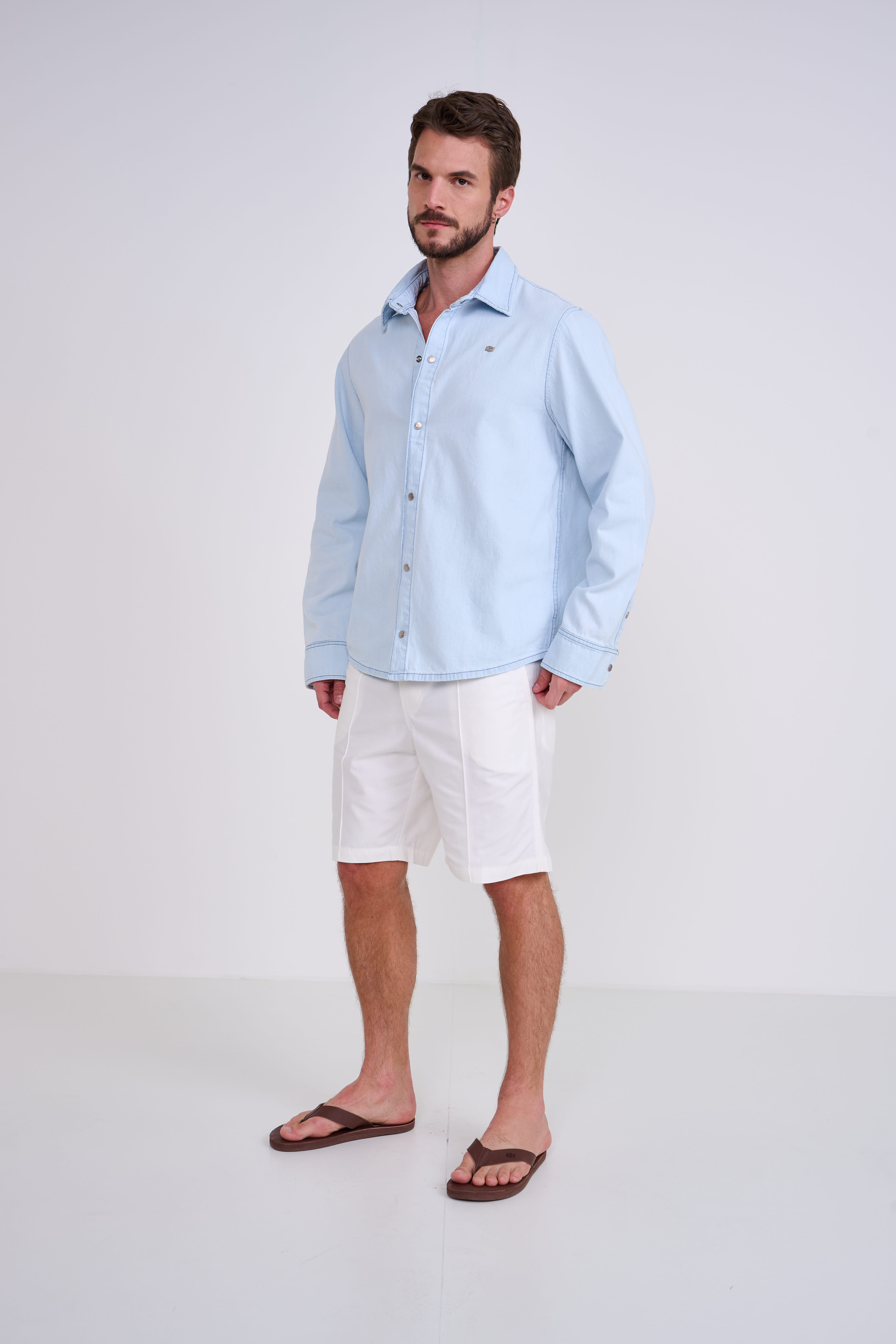 CAMISA JEANS GG INDIGO