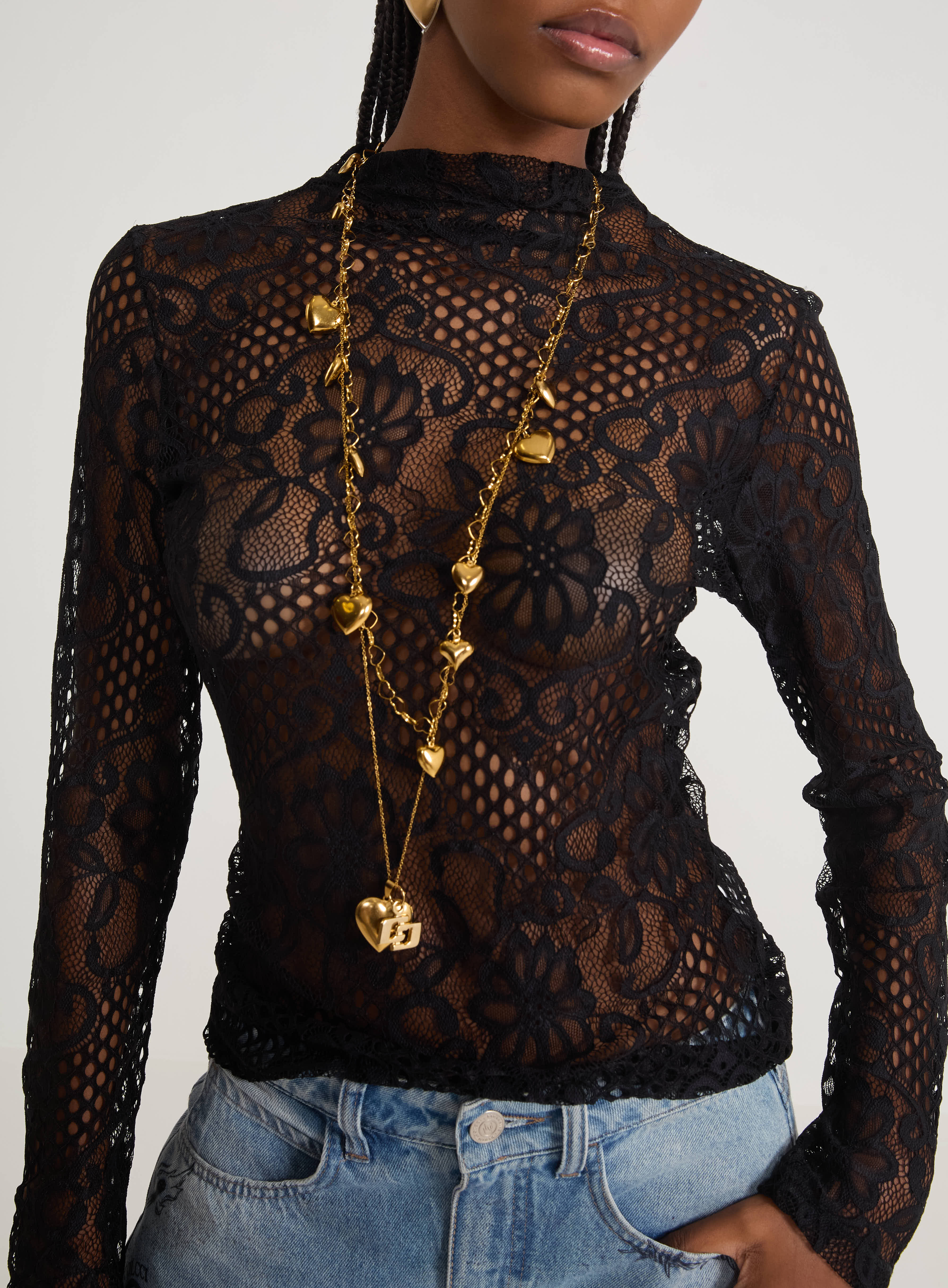 BLUSA RENDA G PRETO