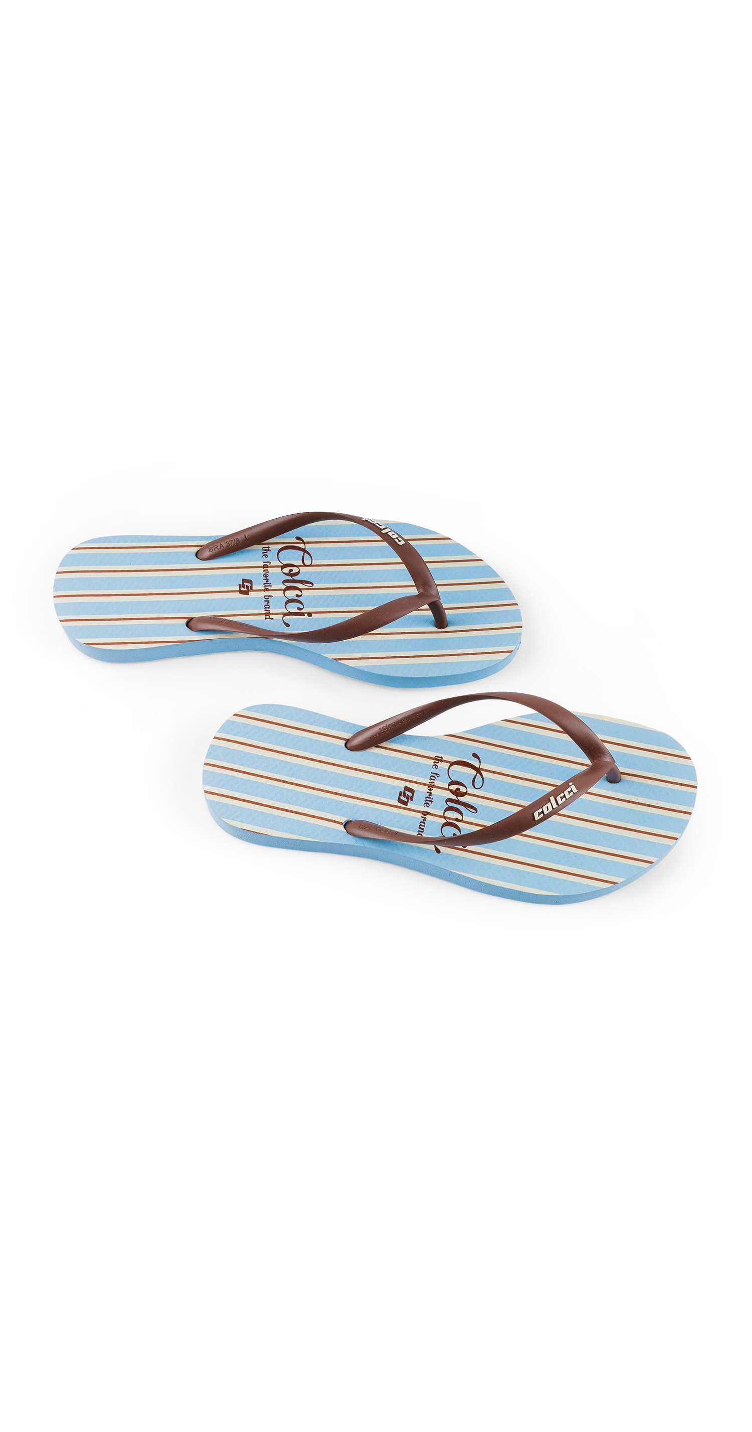 CHINELO COLCCI FEMININO LISTRAS 33-34 AZUL TRANQUI