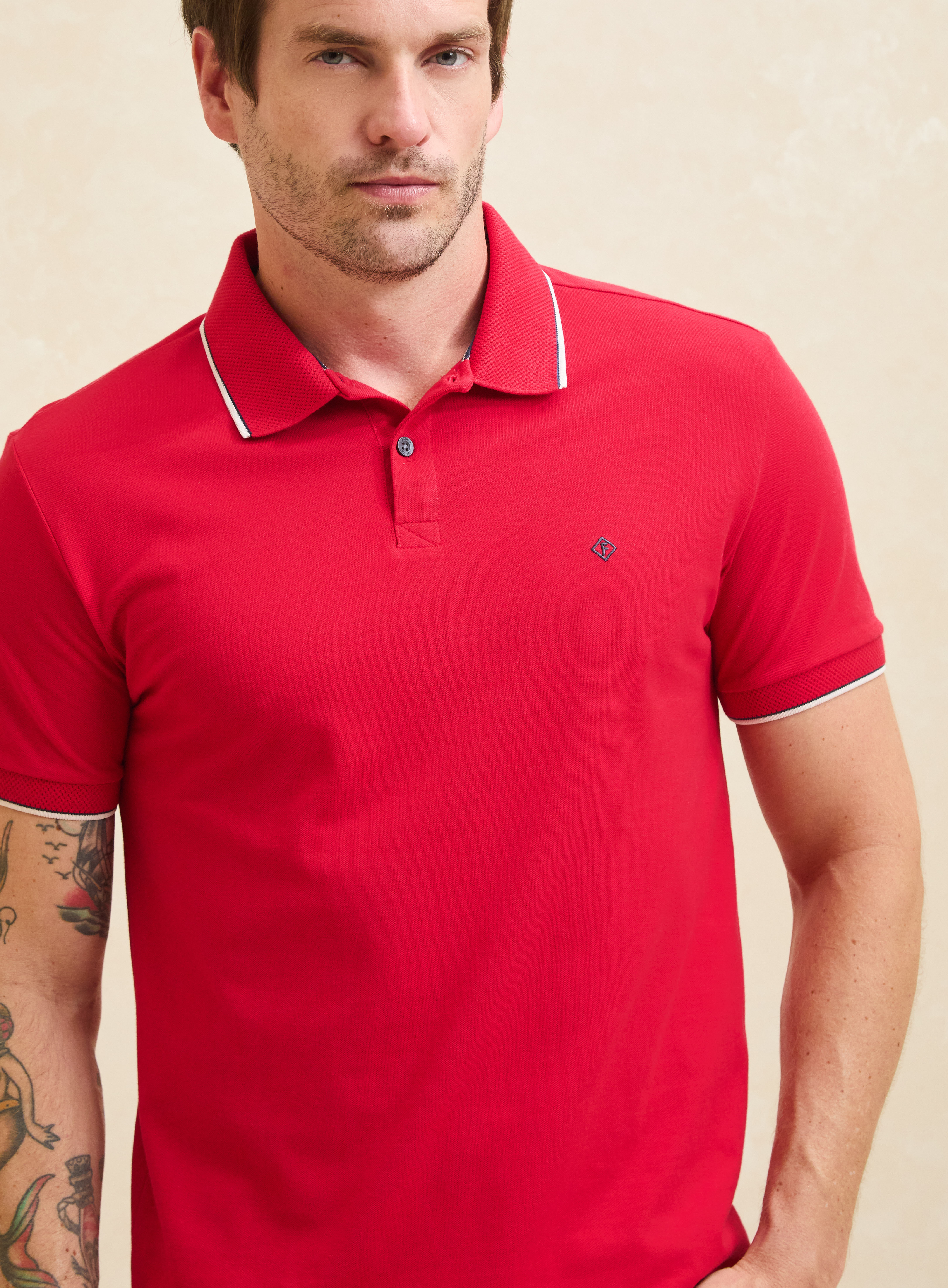 POLO FORUM GG VERMELHO SPARKLY