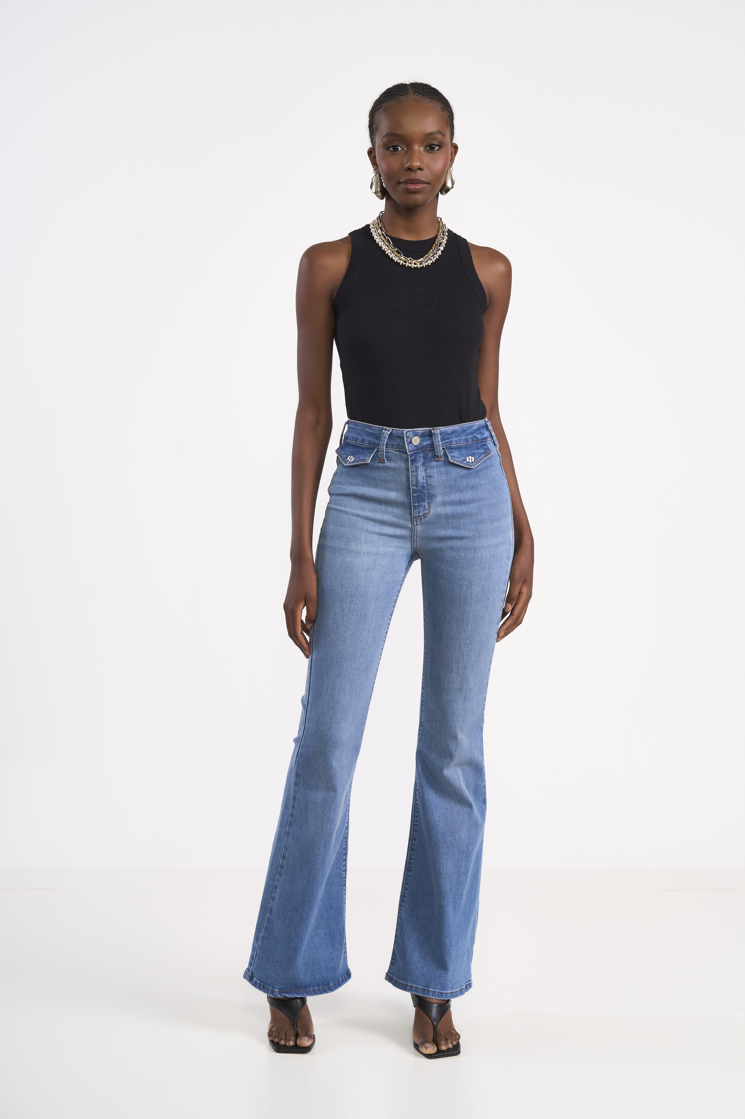 CALÇA JEANS BIA FLARE 38 INDIGO