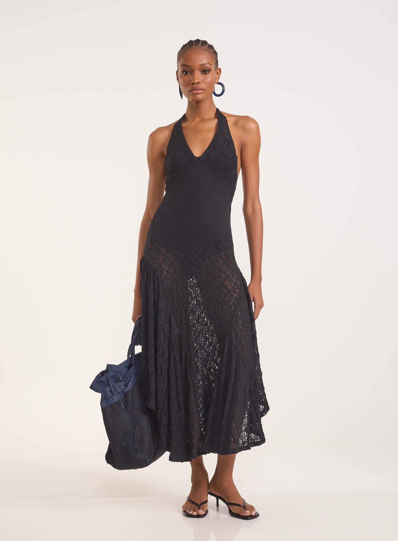 VESTIDO RENDA P PRETO
