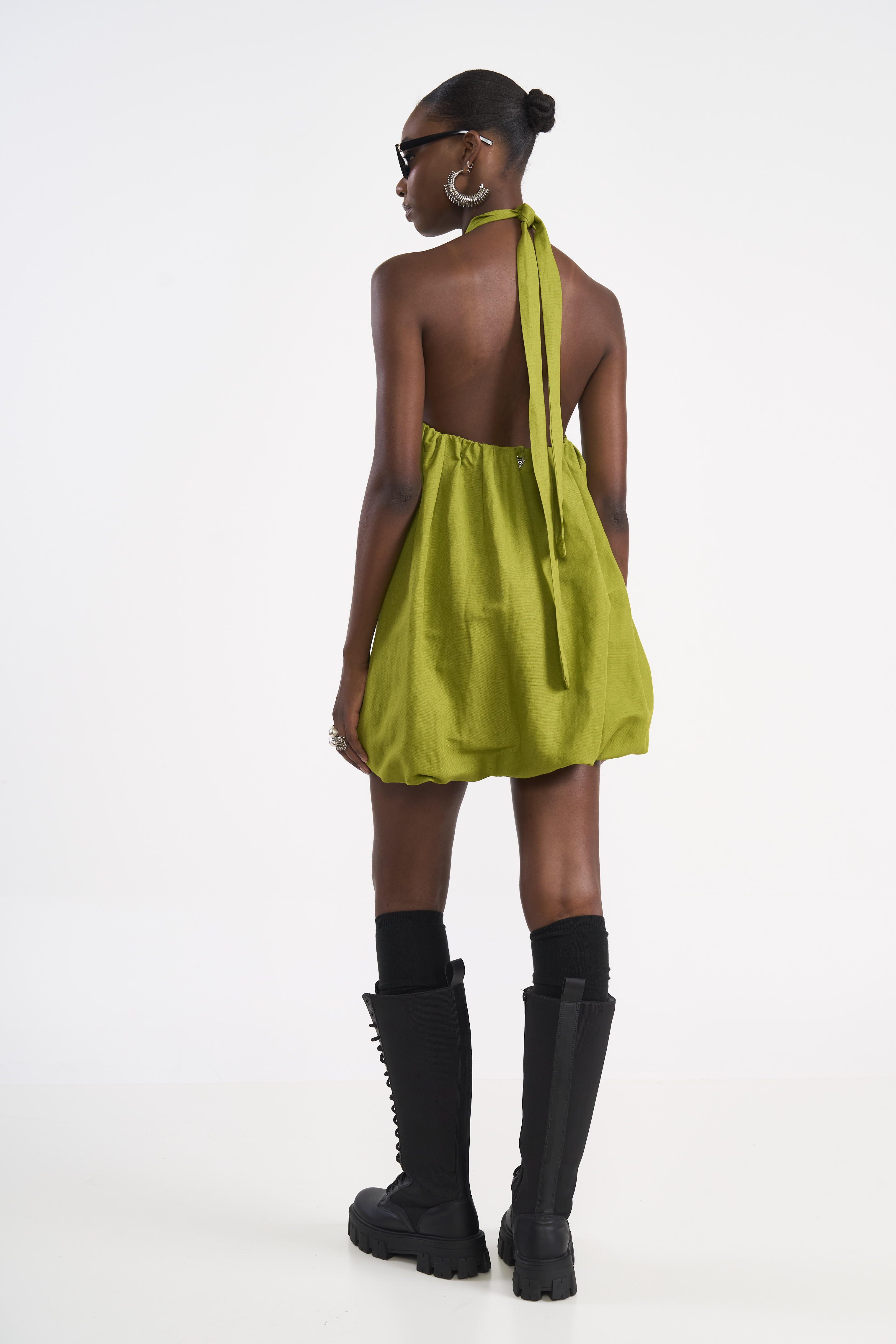 VESTIDO LINHO P VERDE BOOK