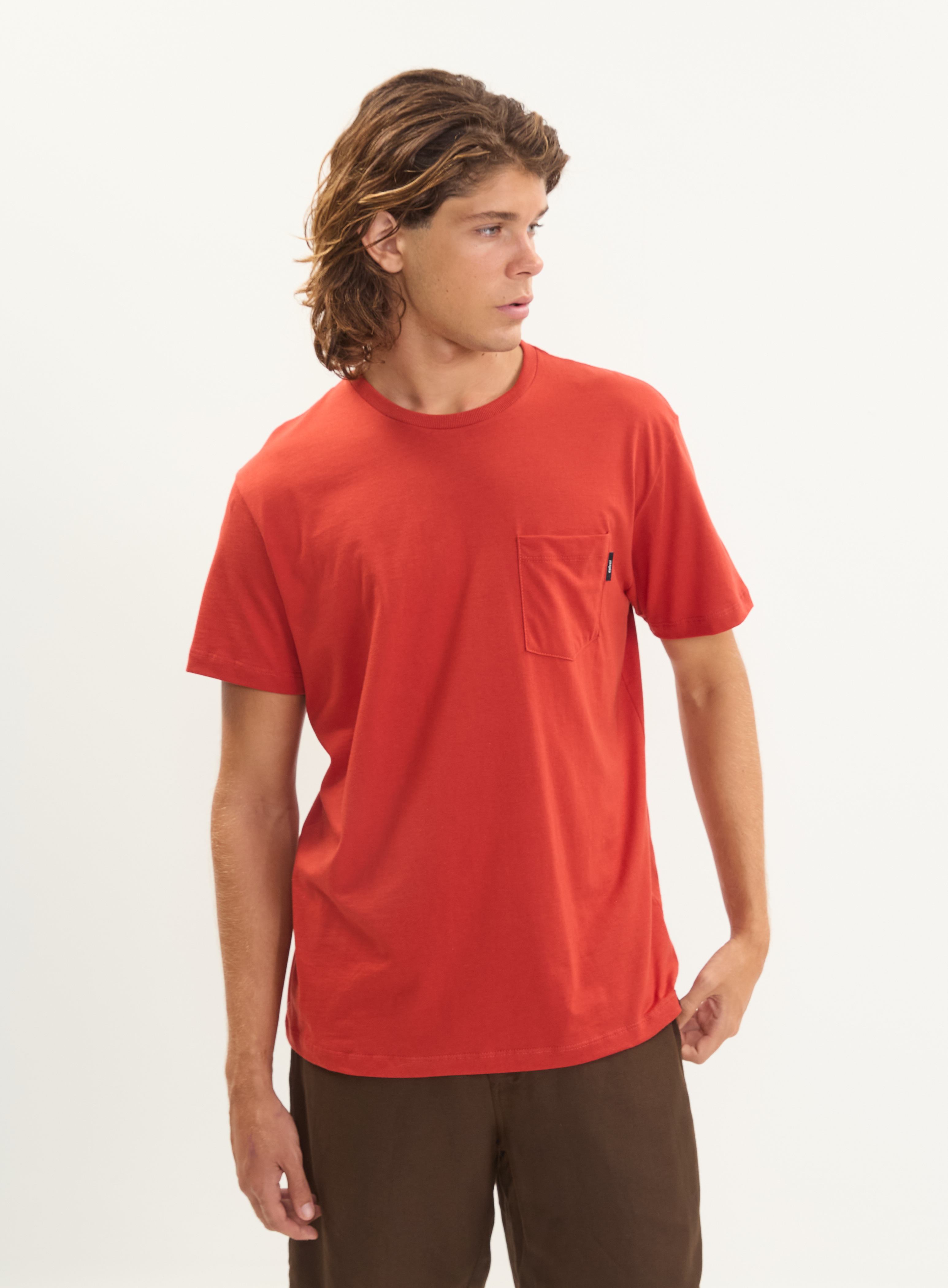 CAMISETA COM BOLSO GG VERMELHO BORDALESA