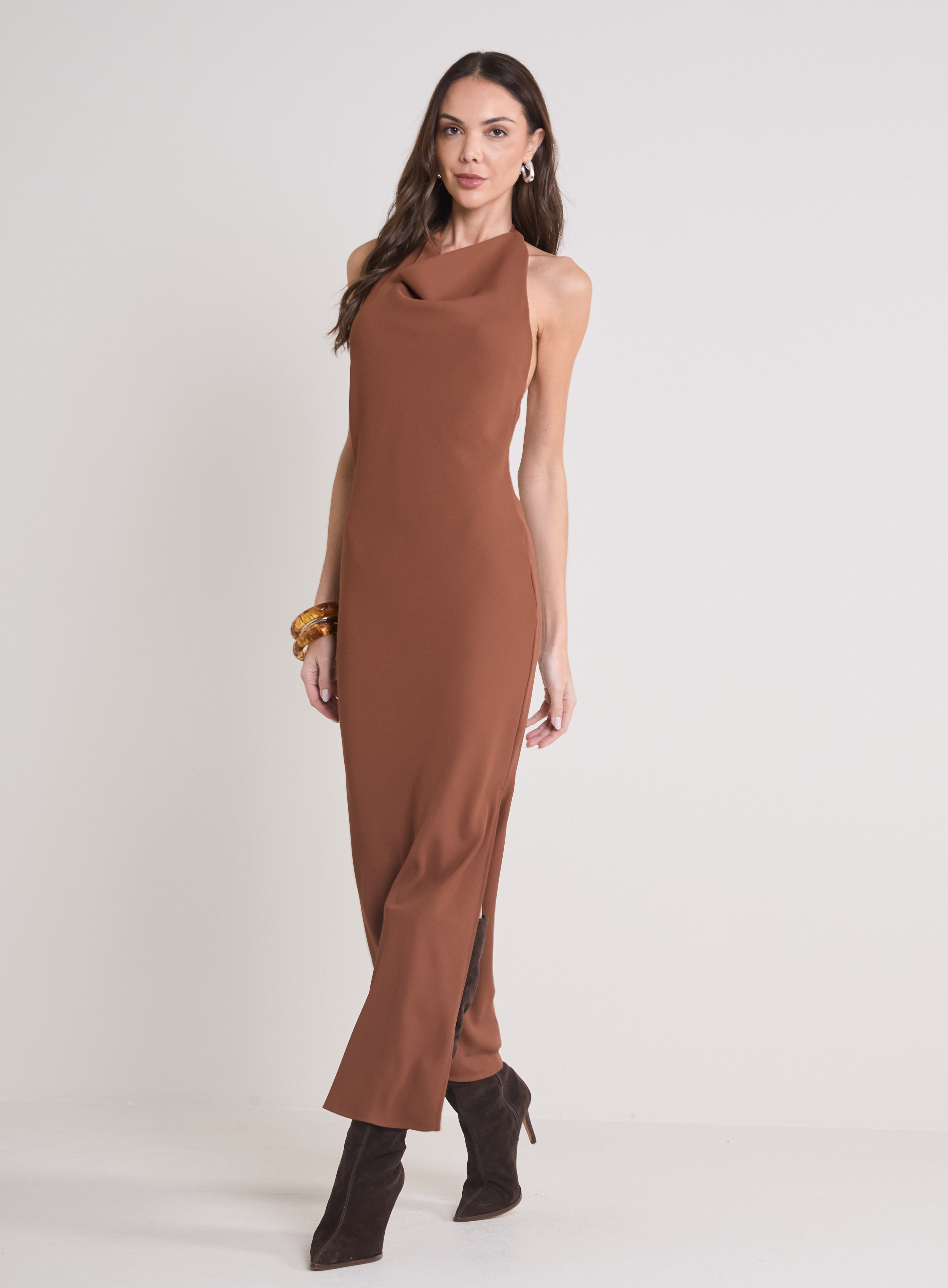 VESTIDO FORUM G MARROM IMBUIA