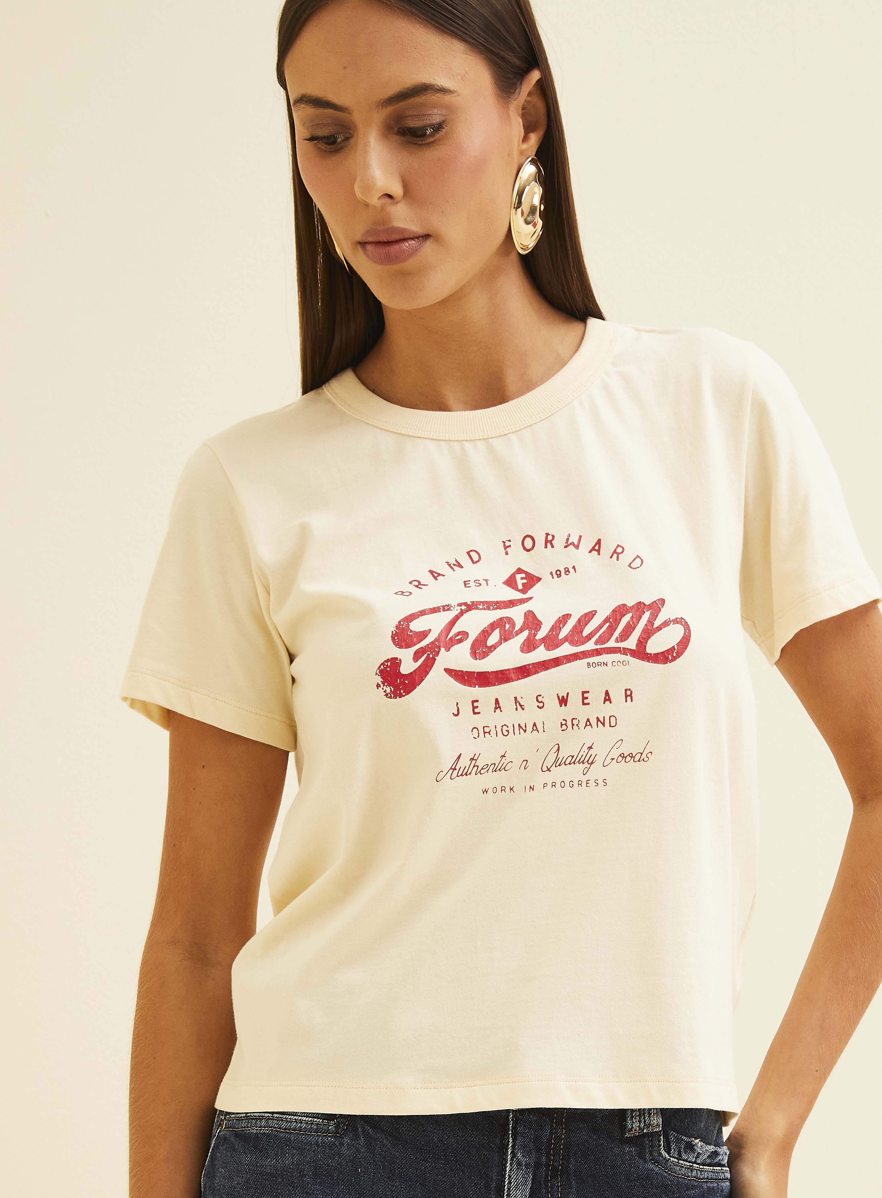 CAMISETA FORUM P VERMELHO SPARKLY