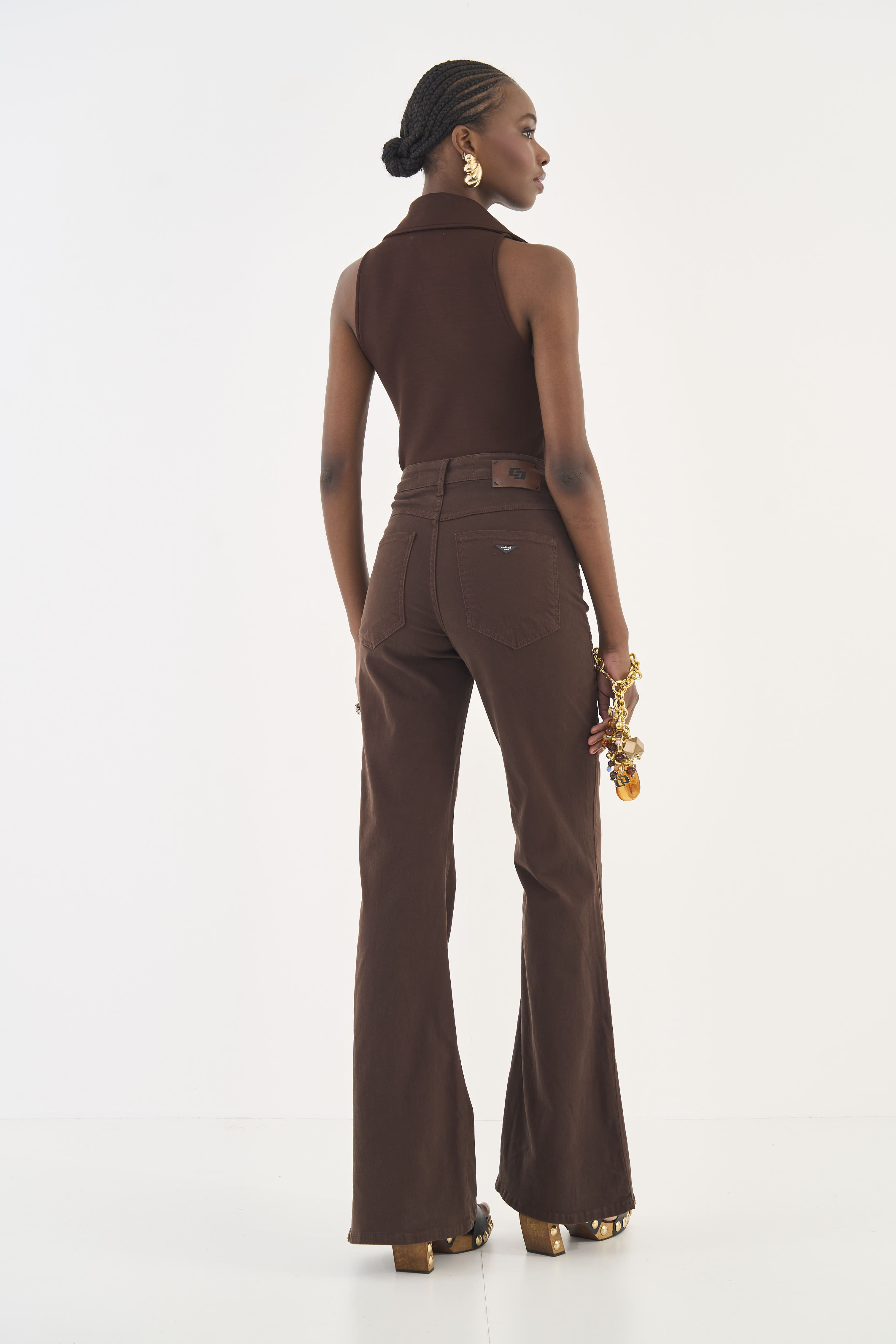 CALÇA SARJA BRUNA BOOT CUT 36 PRETO