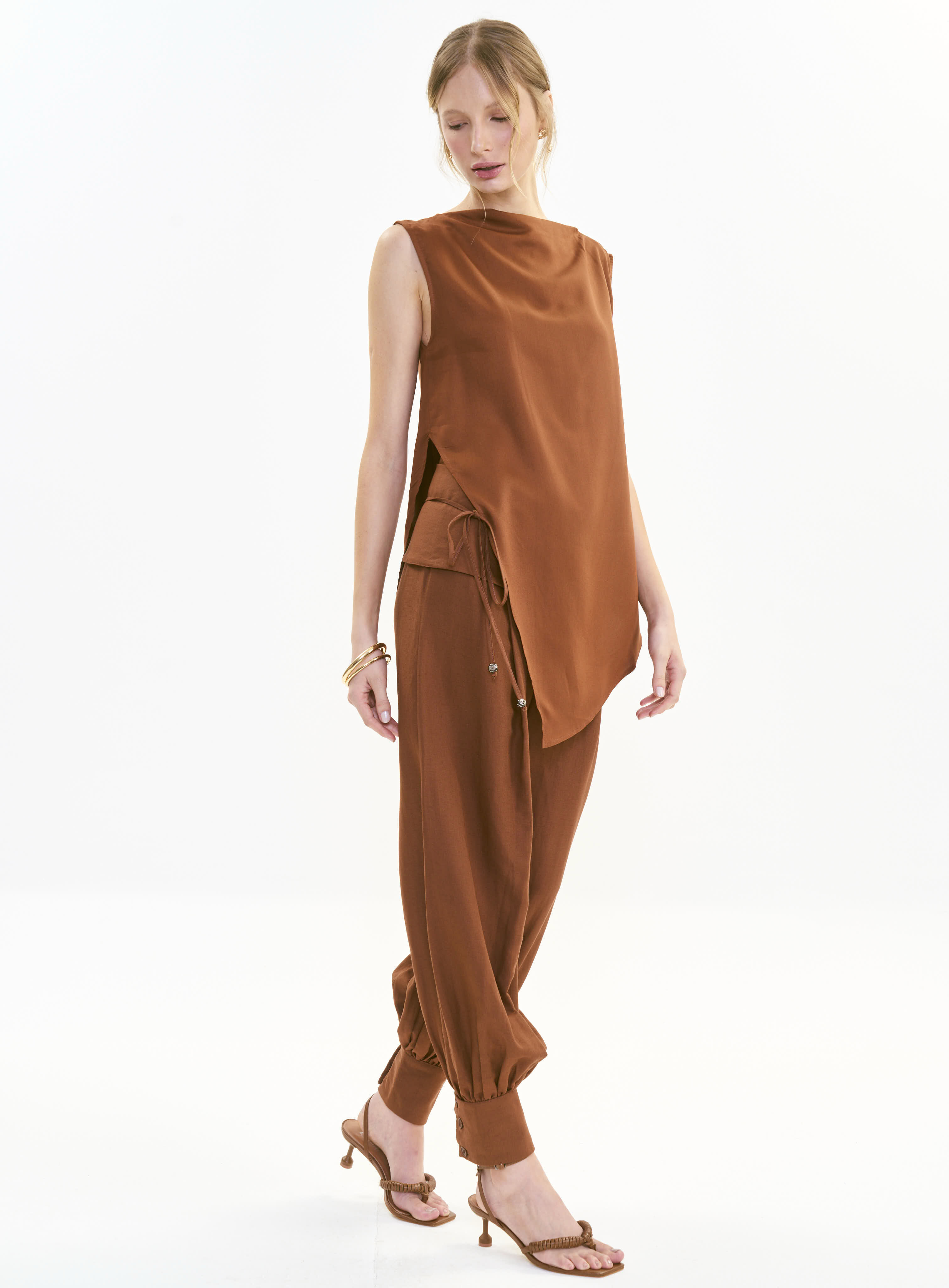 BLUSA COLCCI P MARROM TIRAMISU