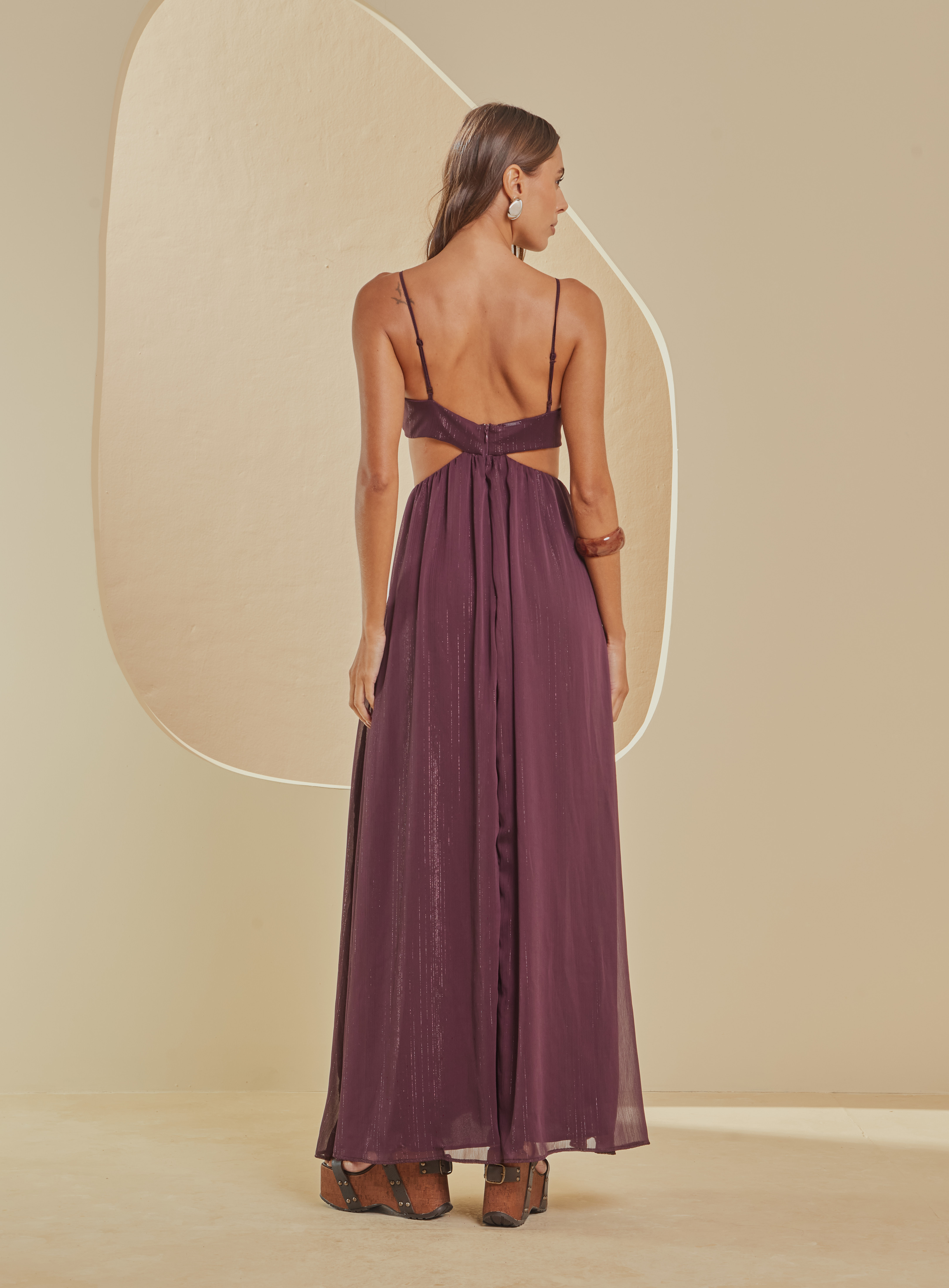VESTIDO METALIZADO M BORDO