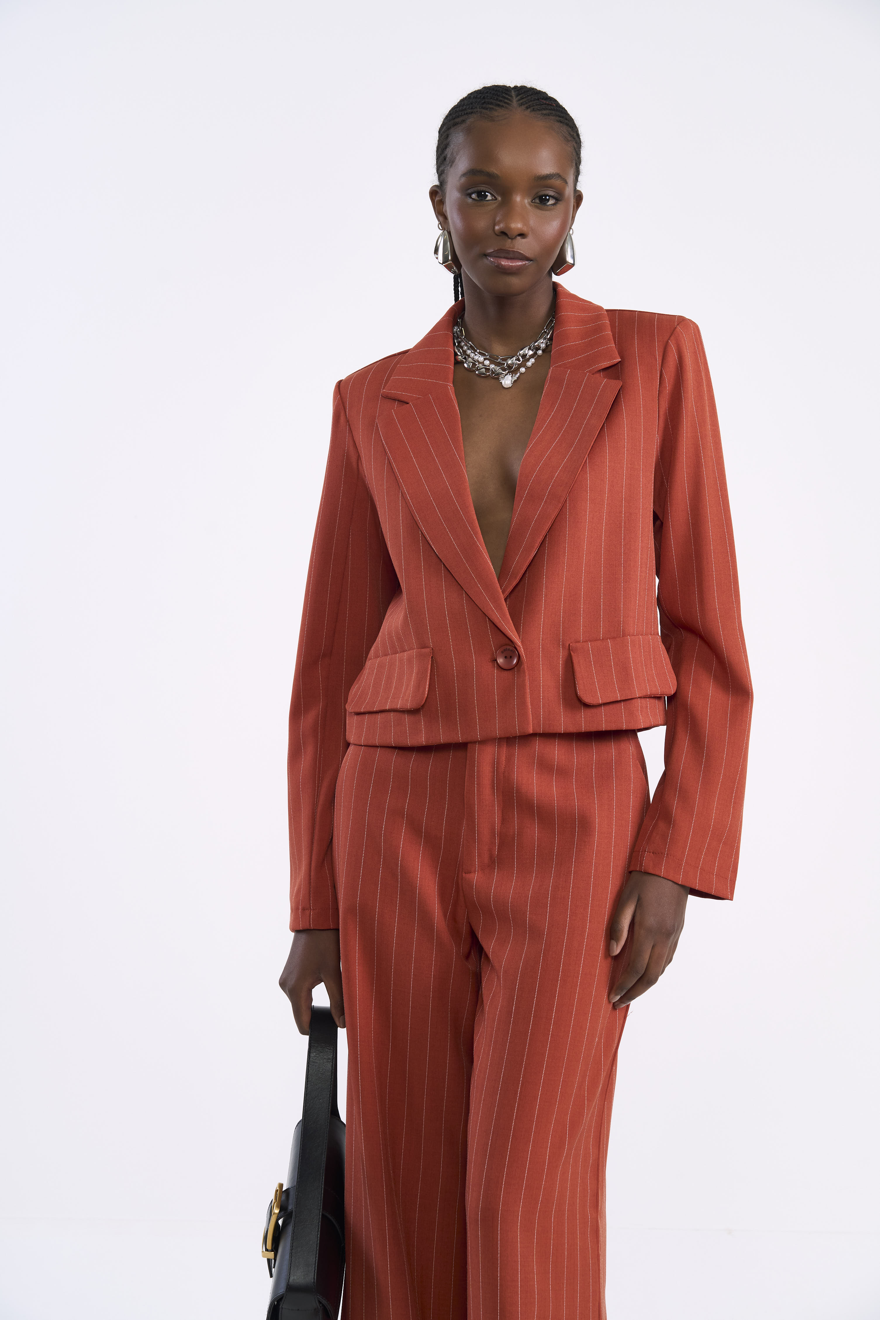 BLAZER COLCCI M MARROM/BEGE