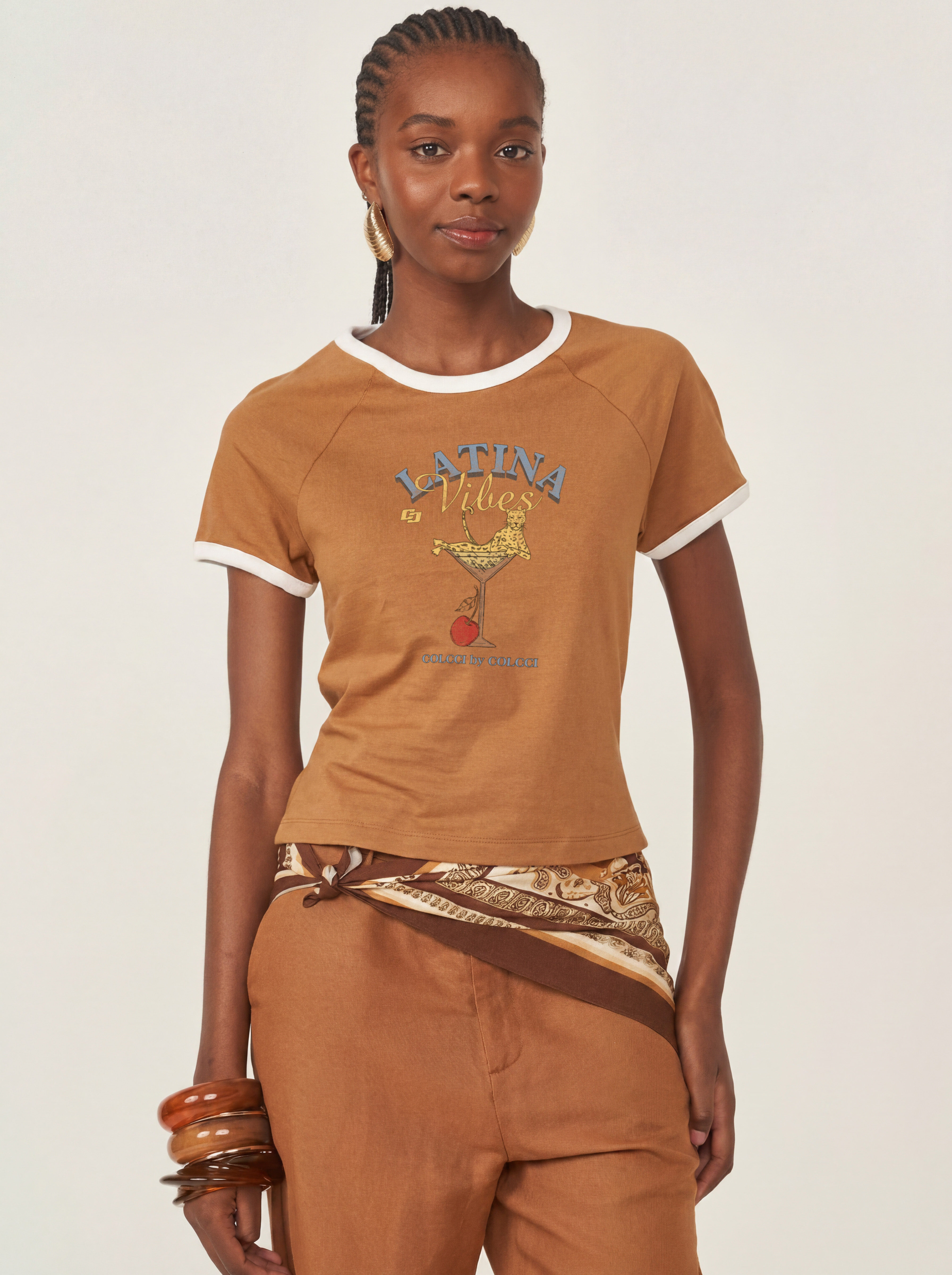 CAMISETA COLCCI M MARROM EVERMORE