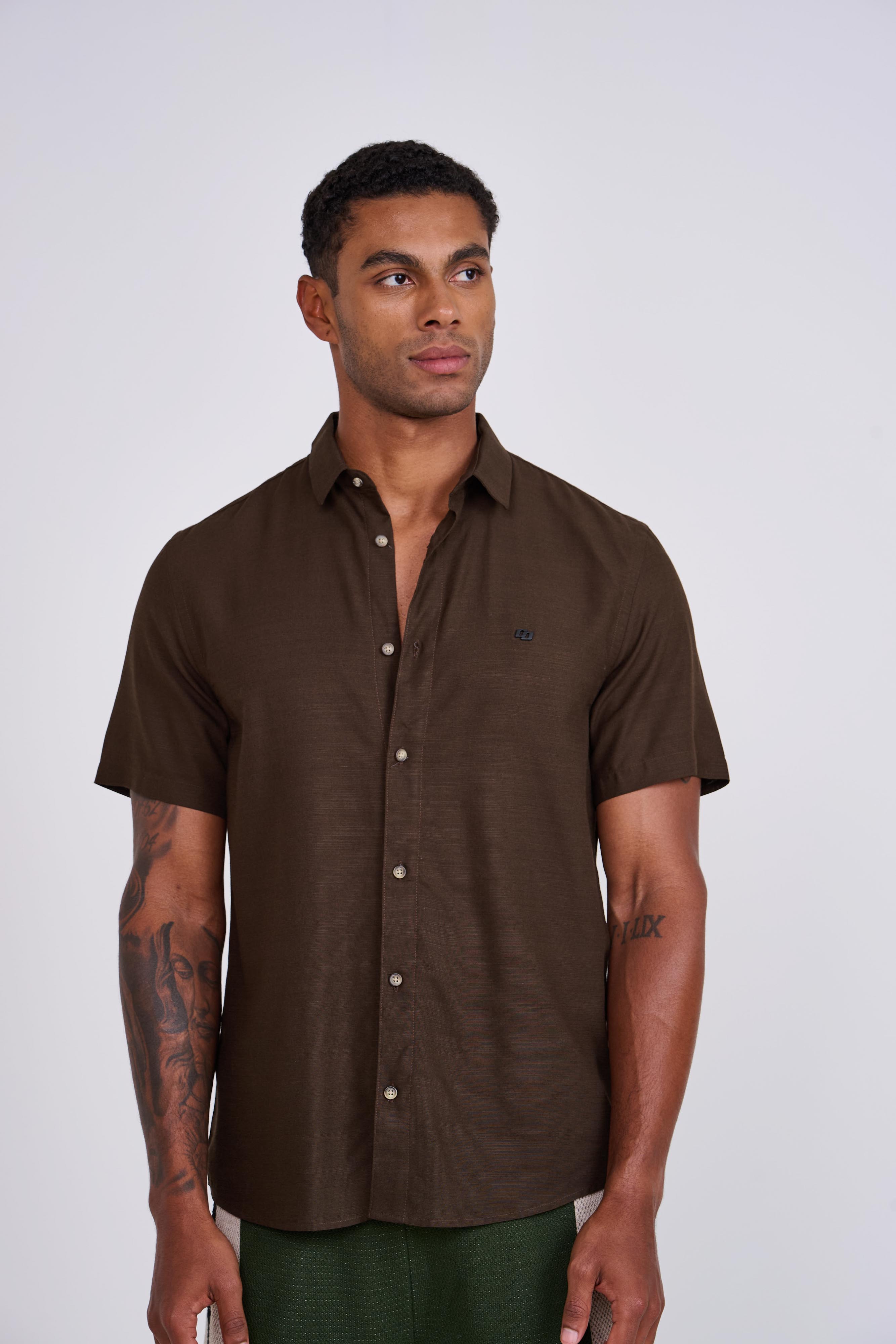 CAMISA RELAX GG MARROM COCONUT