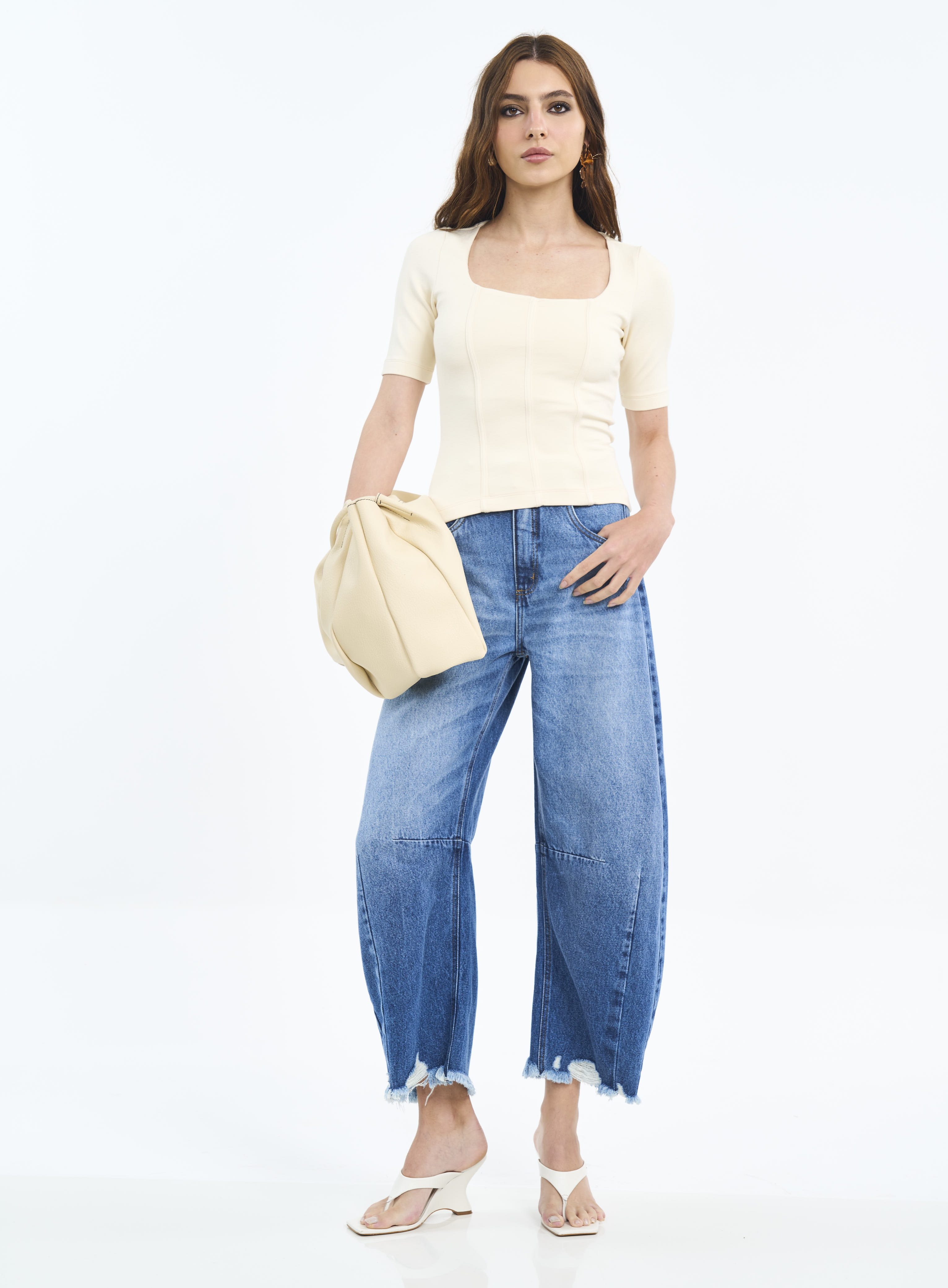 BLUSA COLCCI M BEGE AFFOGATO