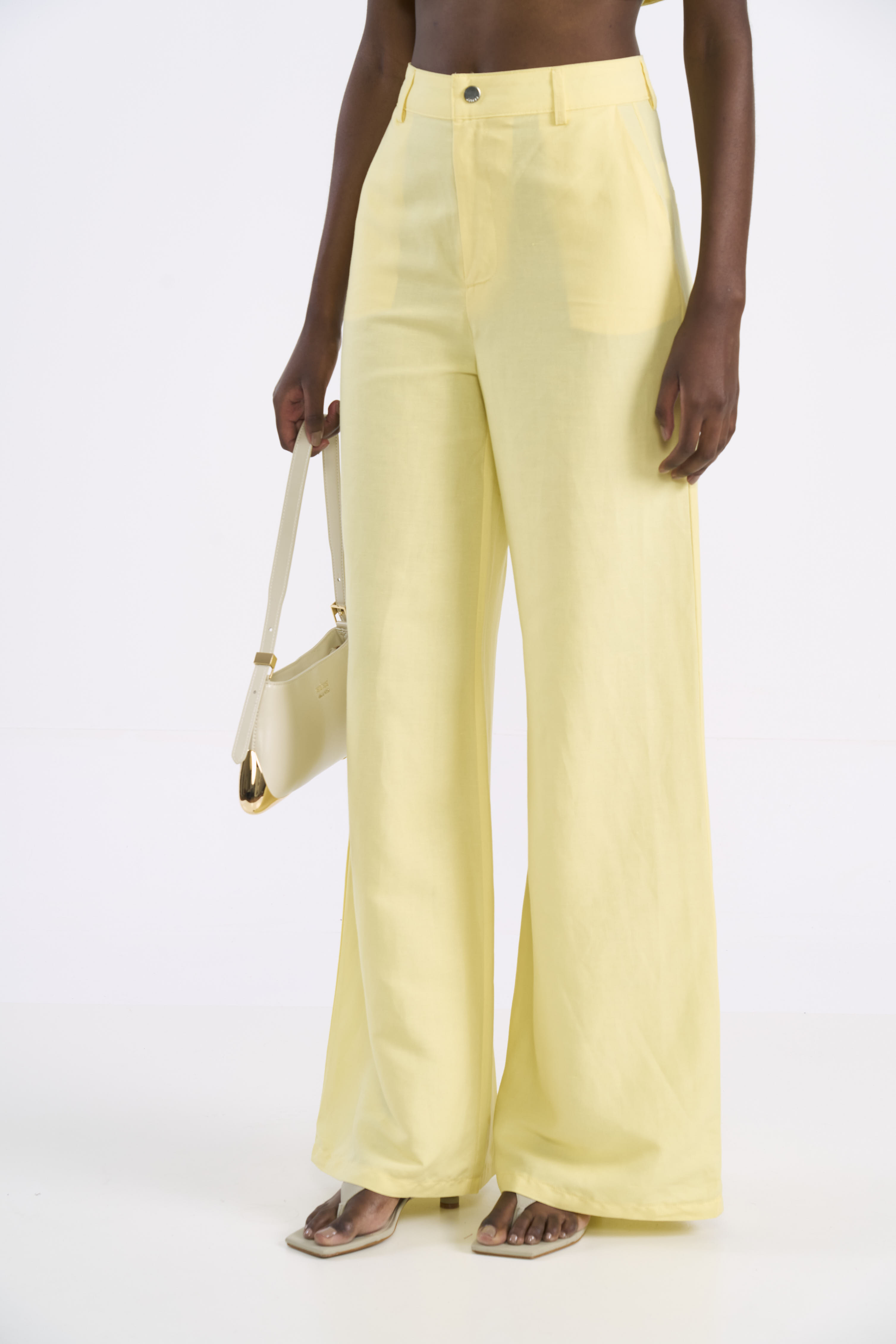 CALÇA LINHO G AMARELO NINEVE