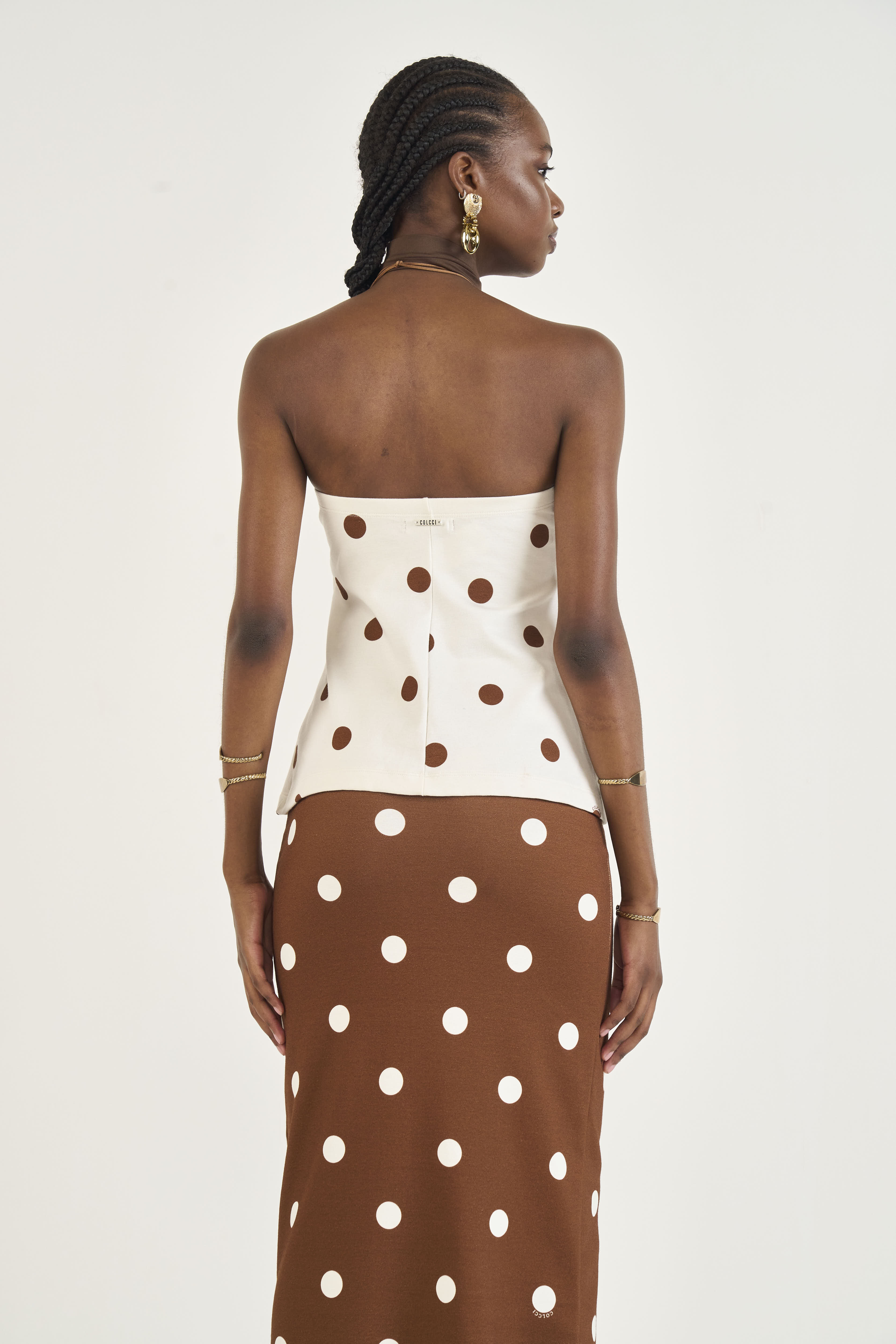 BLUSA ESTAMPADA M POA MARROM