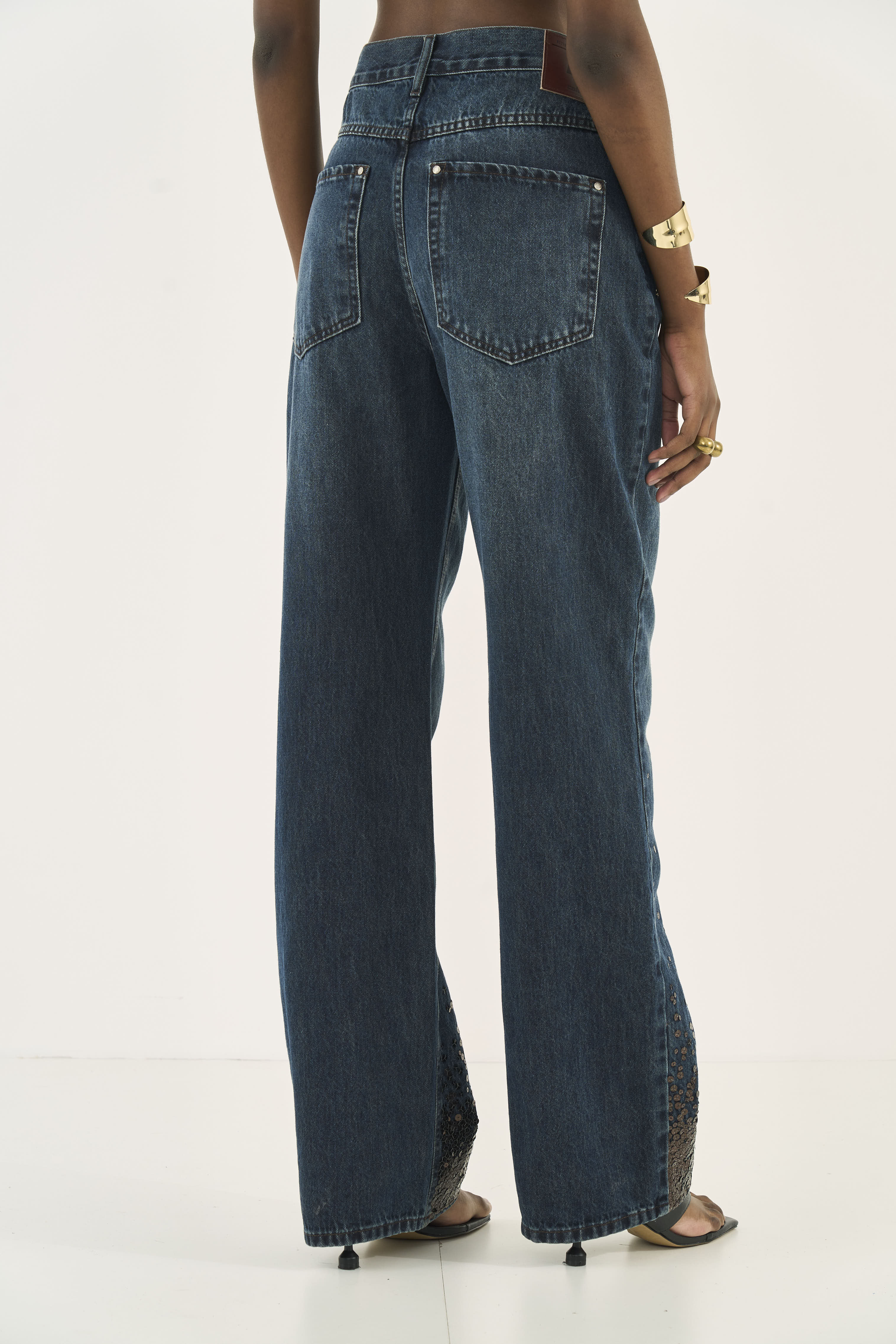 CALÇA JEANS LEONI LOW 36 INDIGO