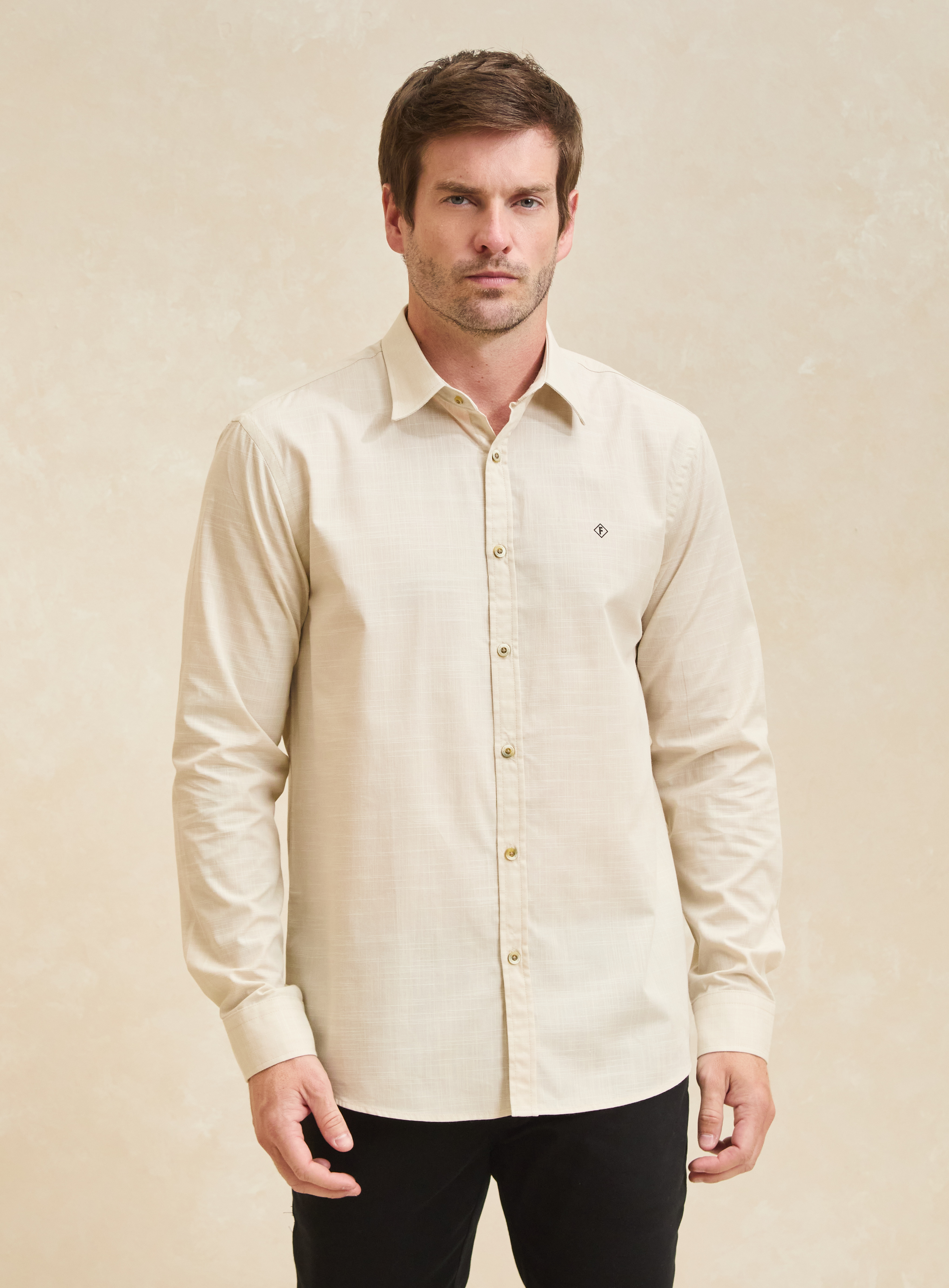 CAMISA RELAX G BEGE/OFF