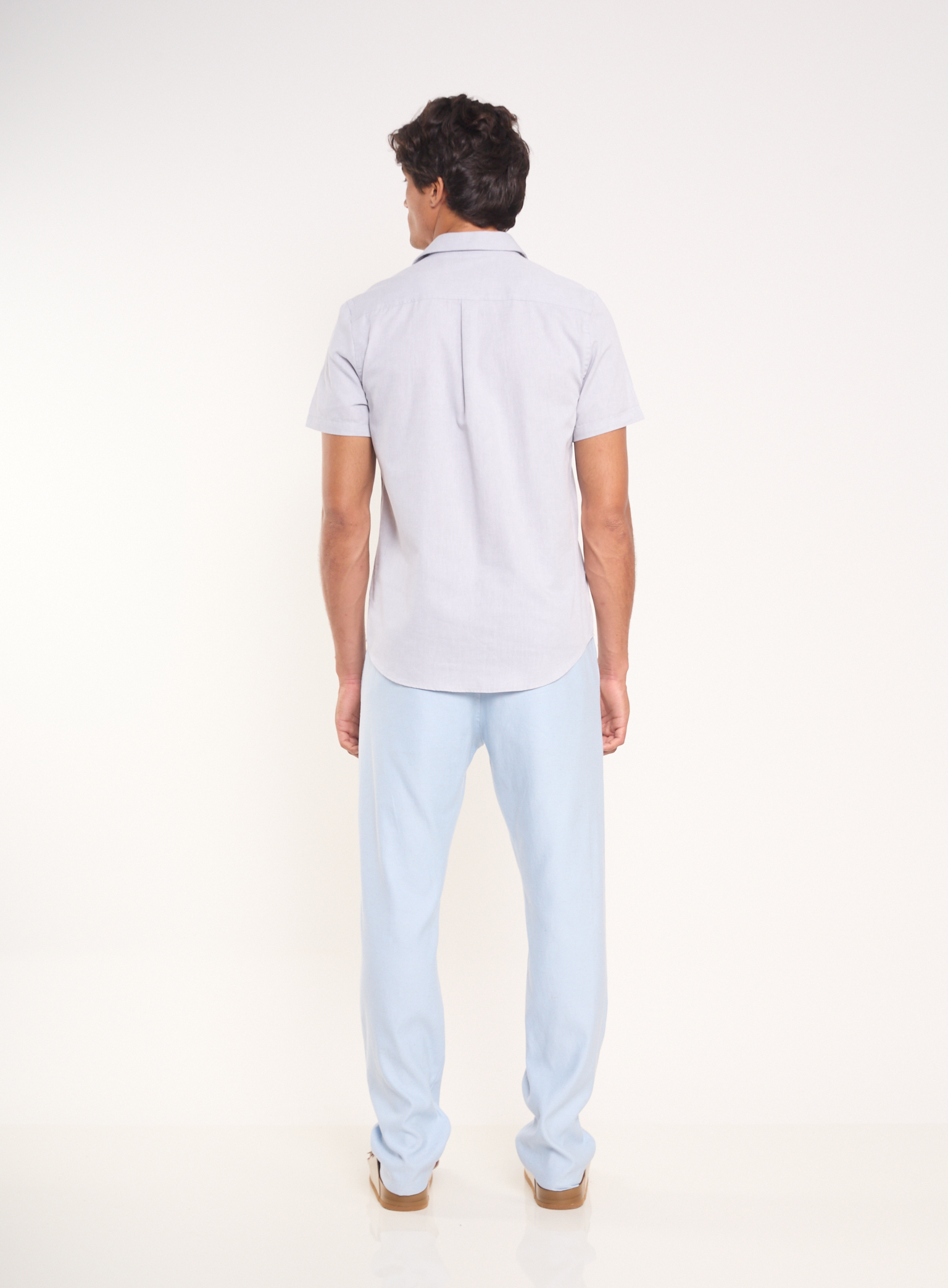 CAMISA RELAX G CINZA/BRANCO