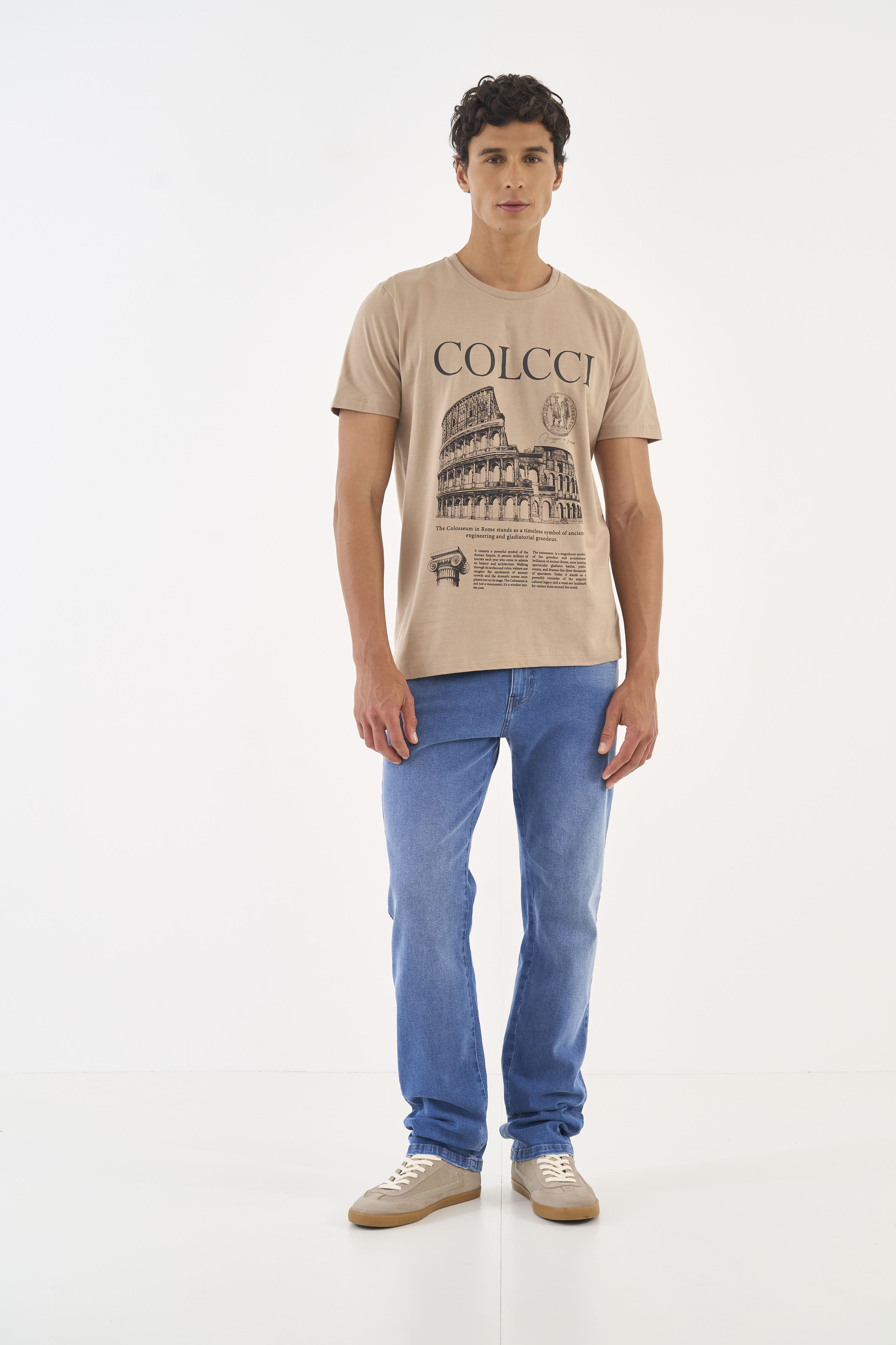 CAMISETA COLCCI G BEGE SAND CASTLE