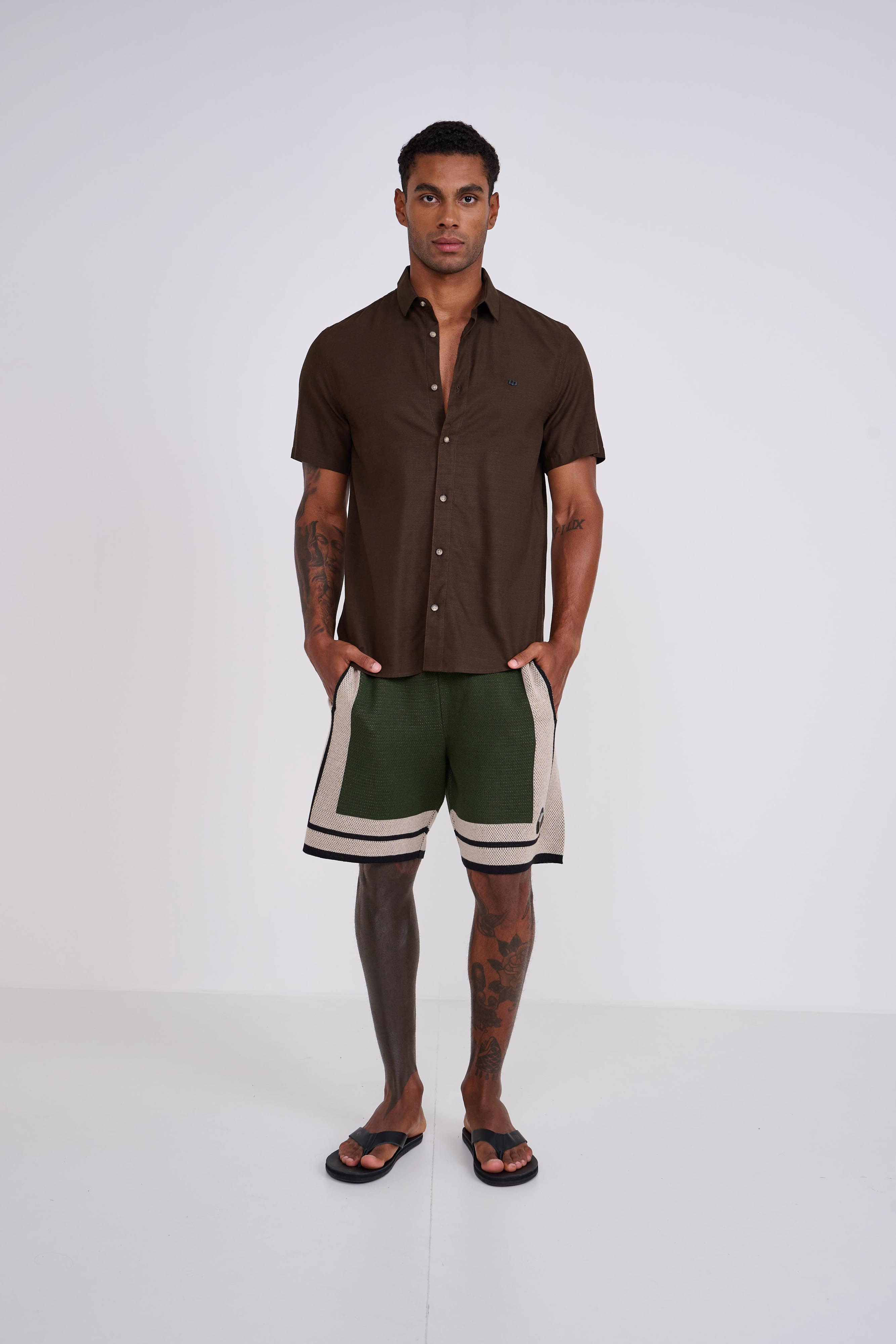 CAMISA RELAX GG MARROM COCONUT
