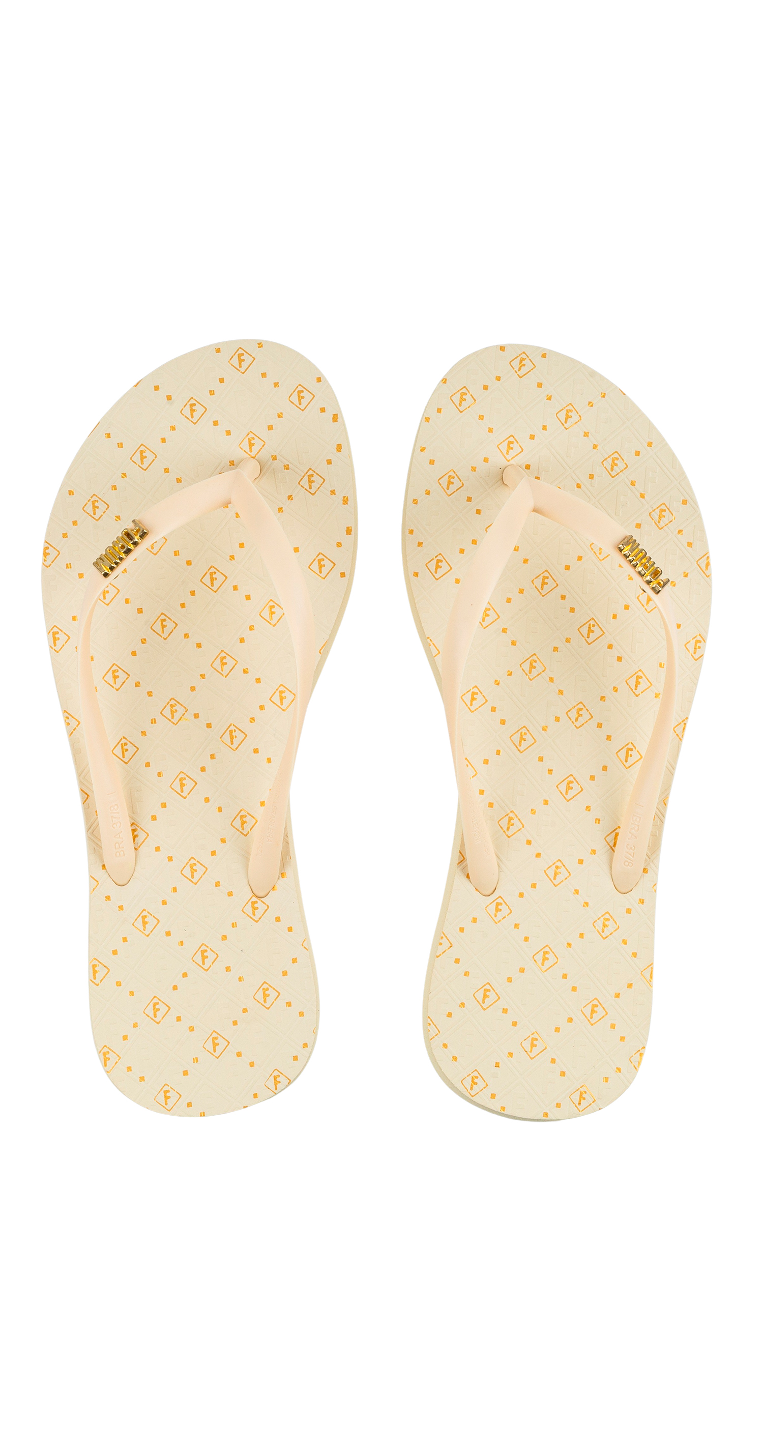 CHINELO FEM FORUM MONOGRAMA 35-36 MARROM ANIS