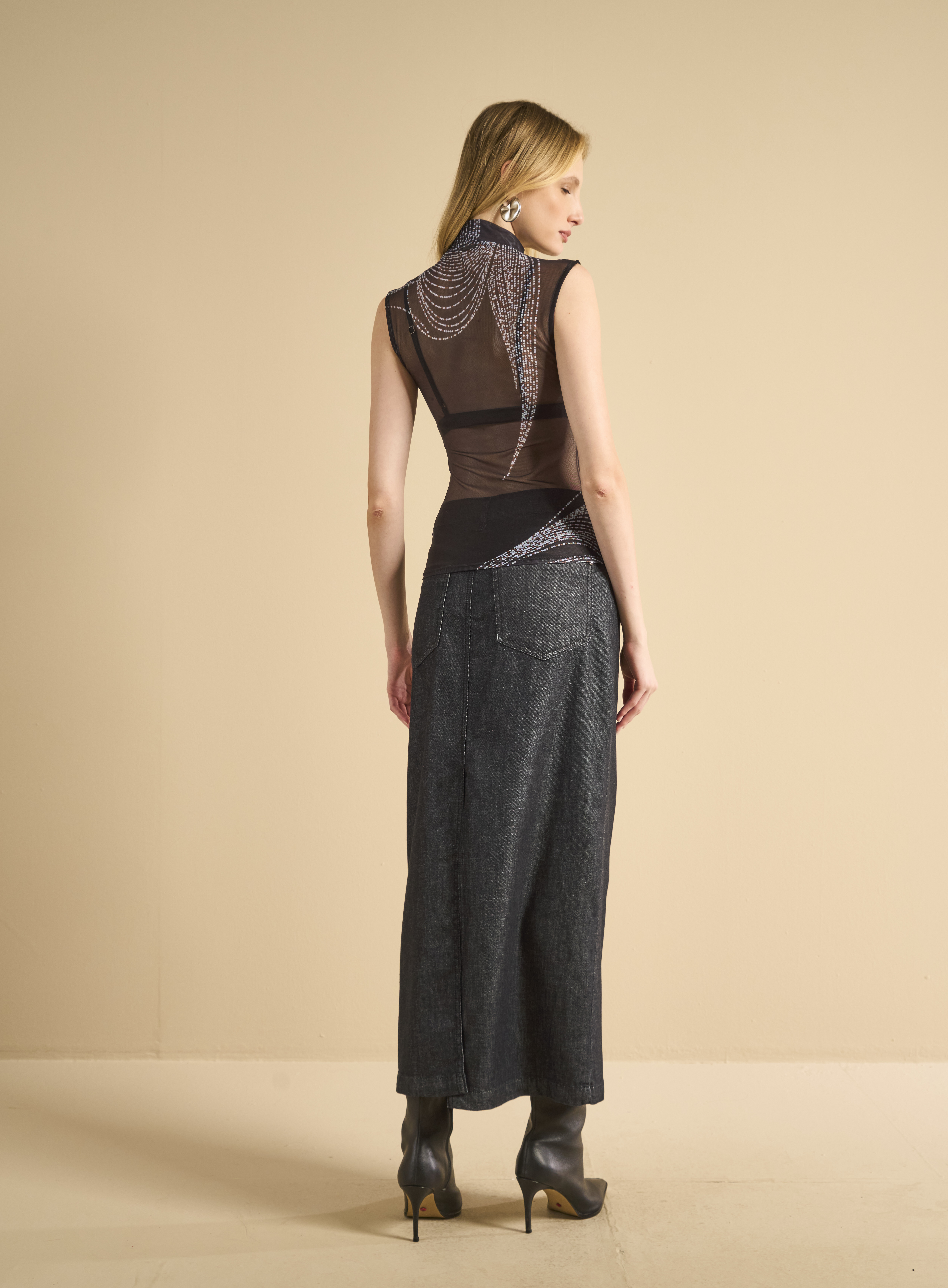 BLUSA TULE ESTAMPADO P PONTOS DE LUZ